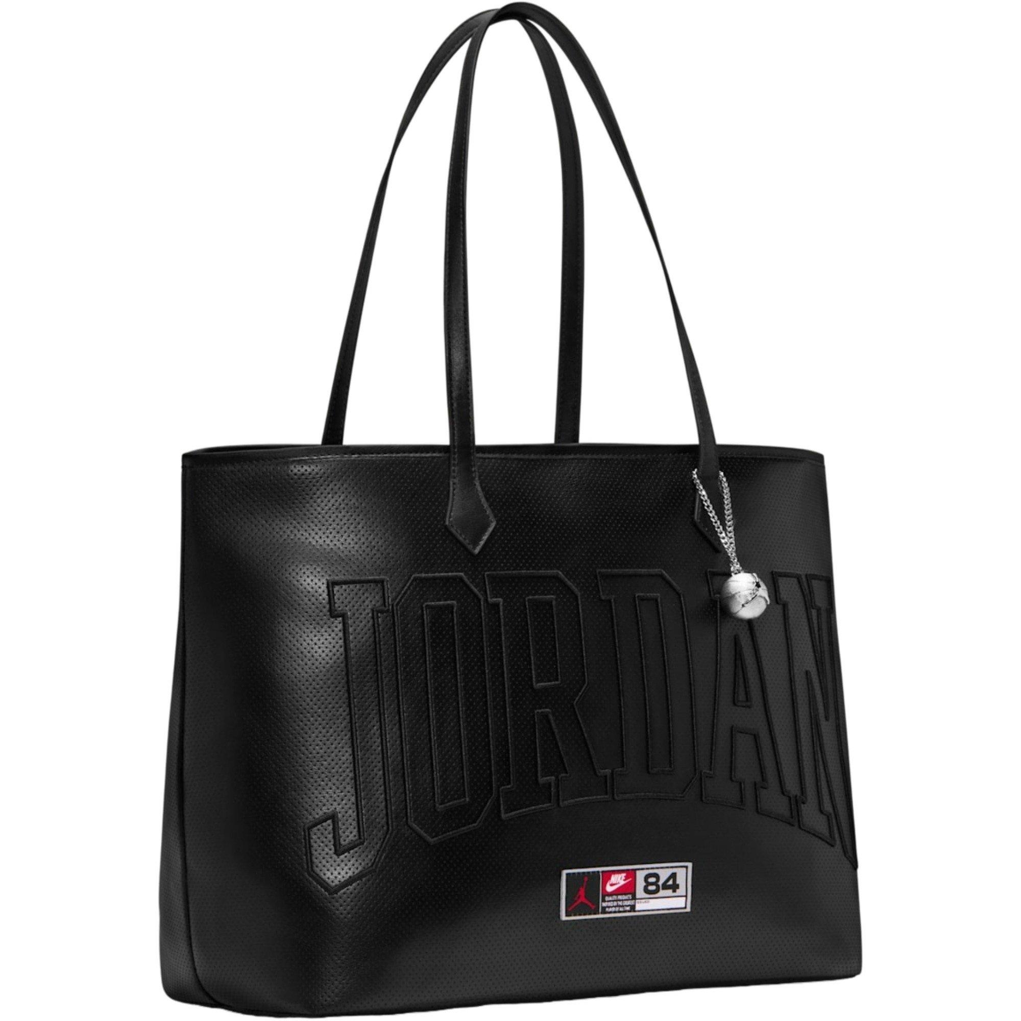 Jordan Perforated Tote Bag - Black - BLACK Thumbnail View 3