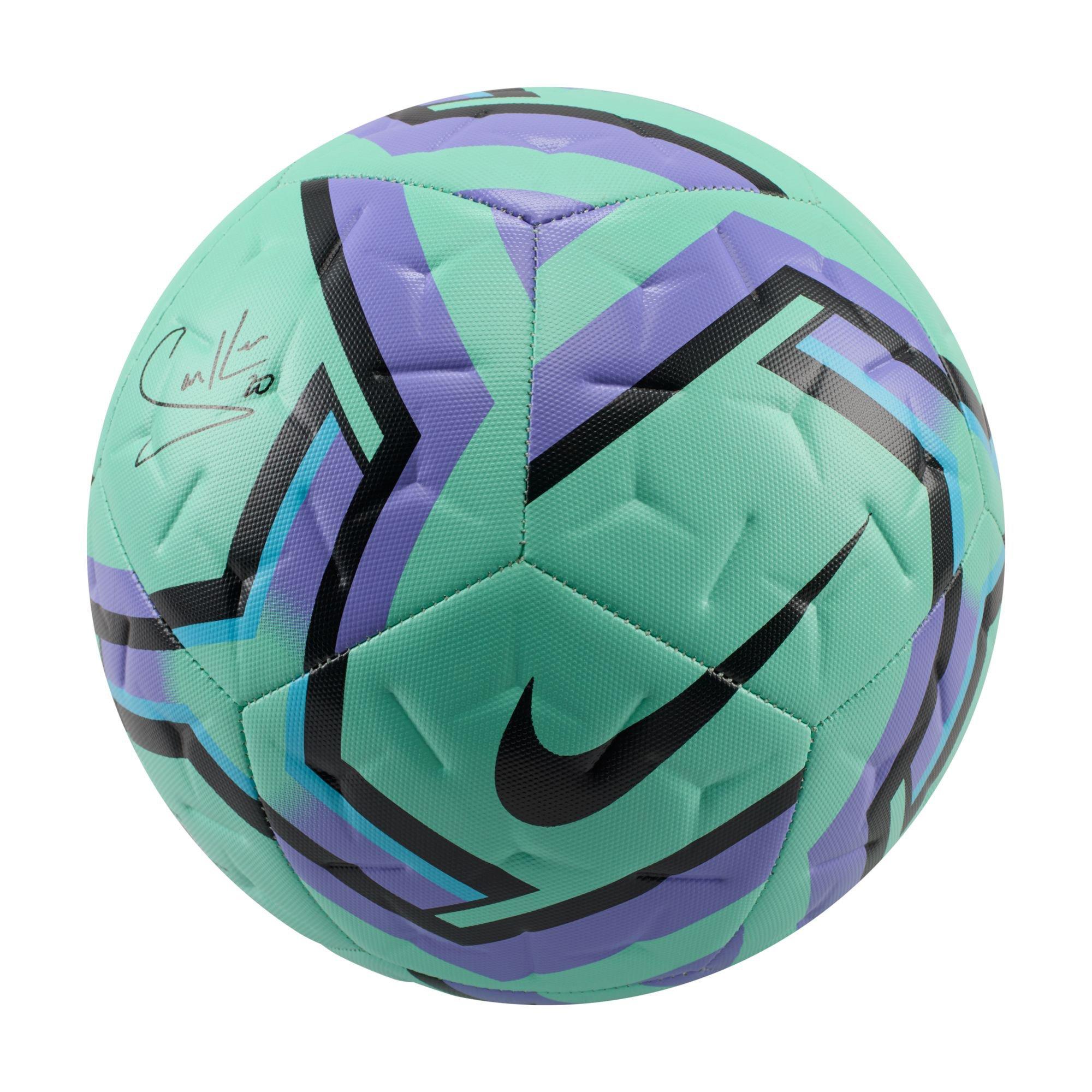 Nike Academy Sam Kerr Soccer Ball Size 4 - Green Glow/Atomic Violet/Black - GREEN/PURPLE