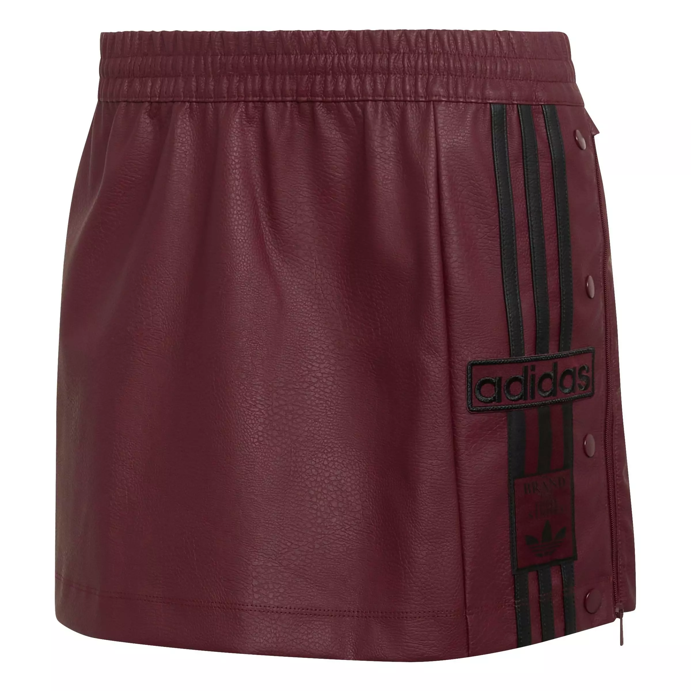 adidas Women's Pleather Skirt - Maroon - MAROON