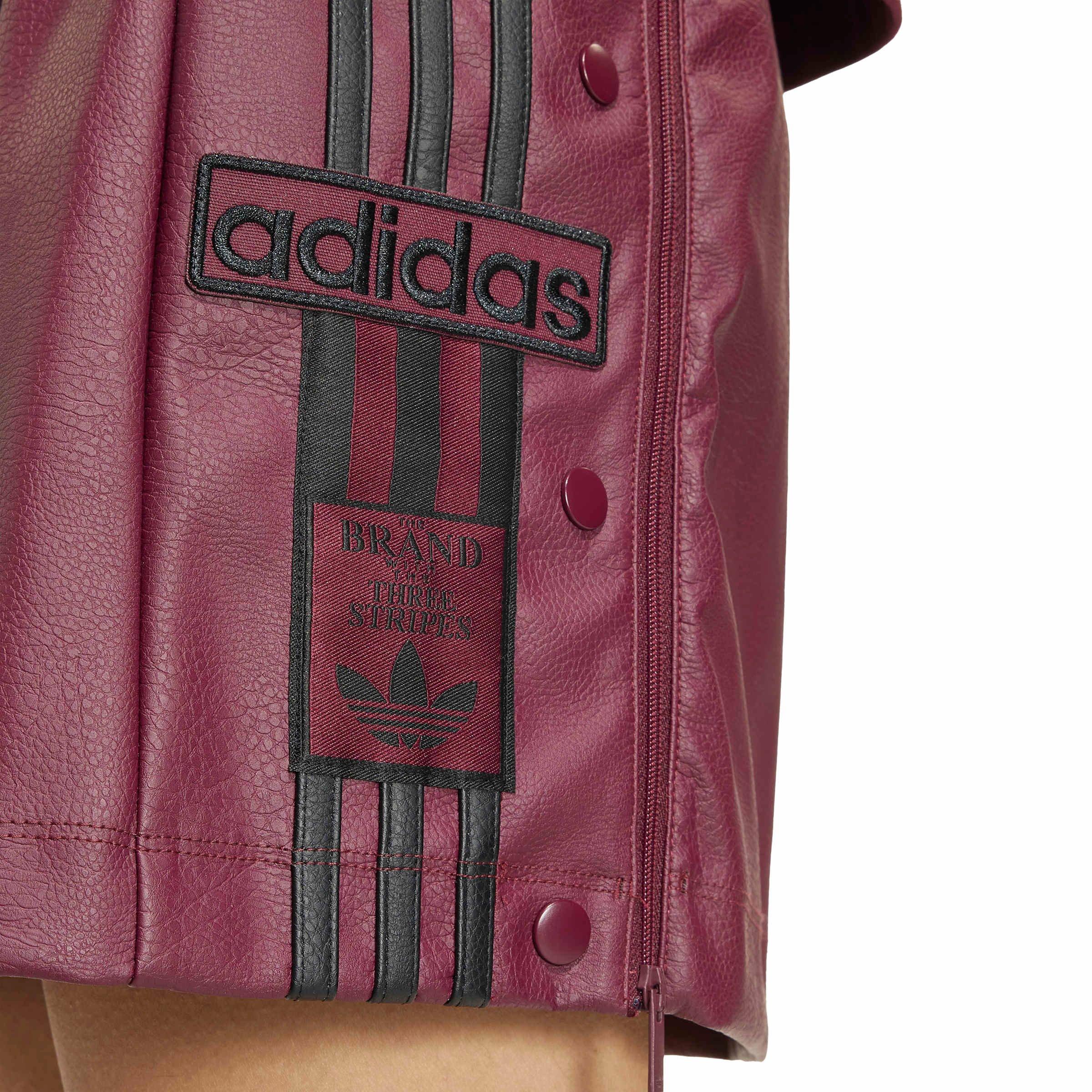 adidas Women's Pleather Skirt - Maroon - MAROON