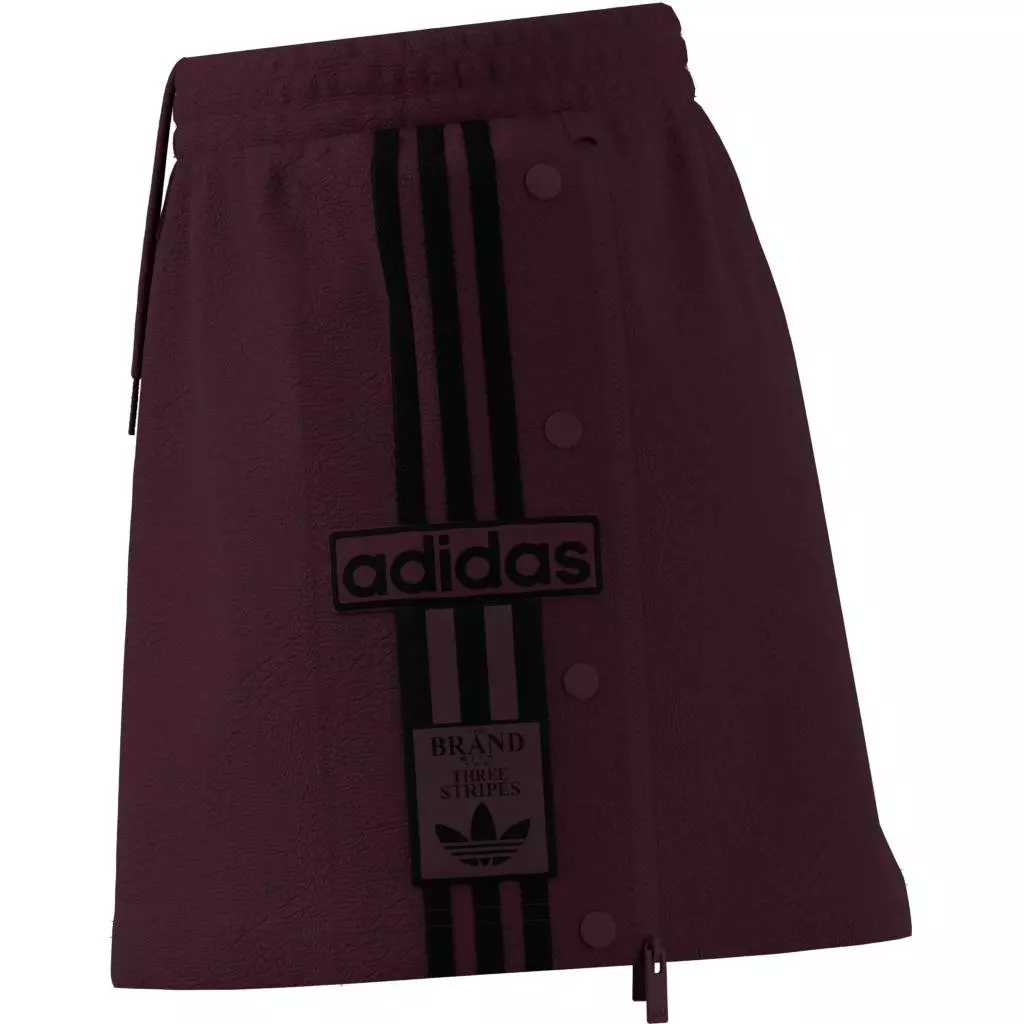 adidas Women's Pleather Skirt - Maroon - MAROON