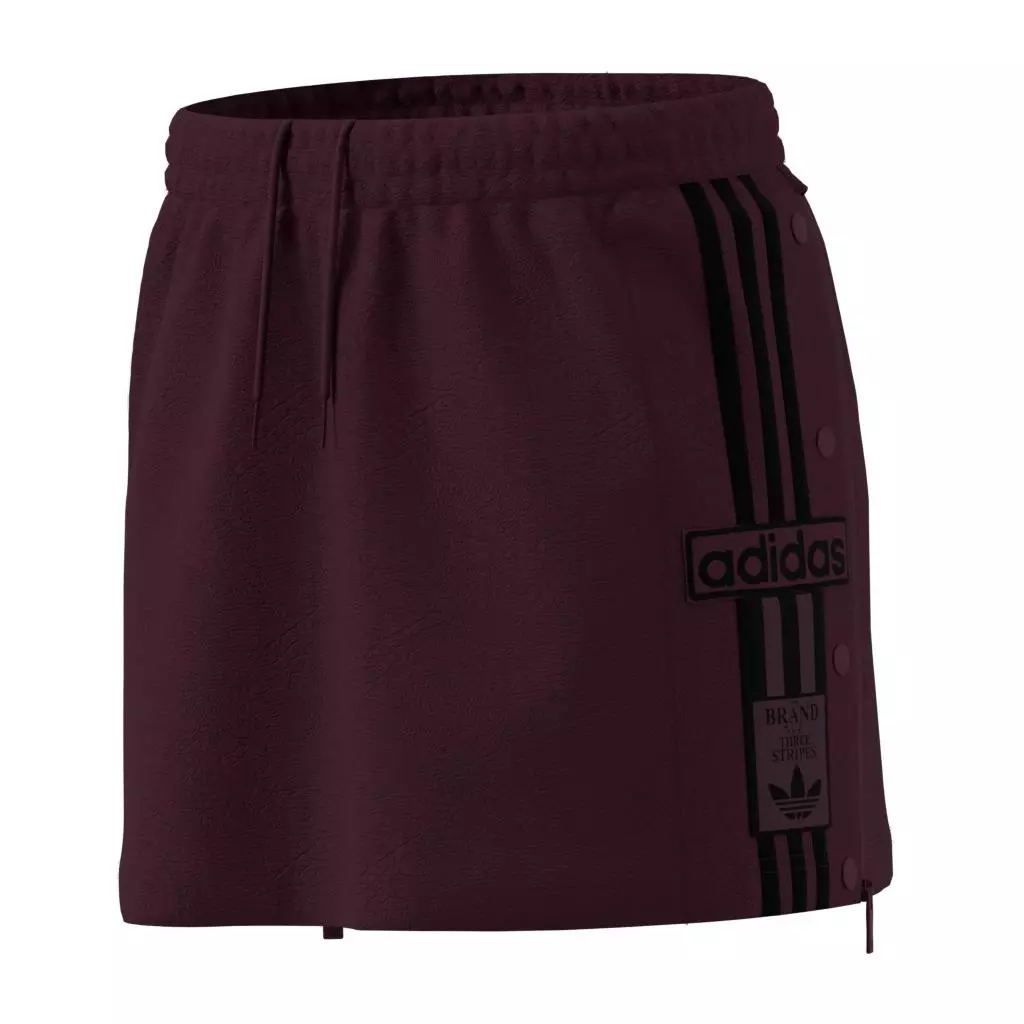 adidas Women's Pleather Skirt - Maroon - MAROON