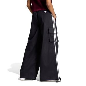 adidas Women's Firebird Adilenium Twill 3s Cargo Pants - Black/White - BLACK/WHITE