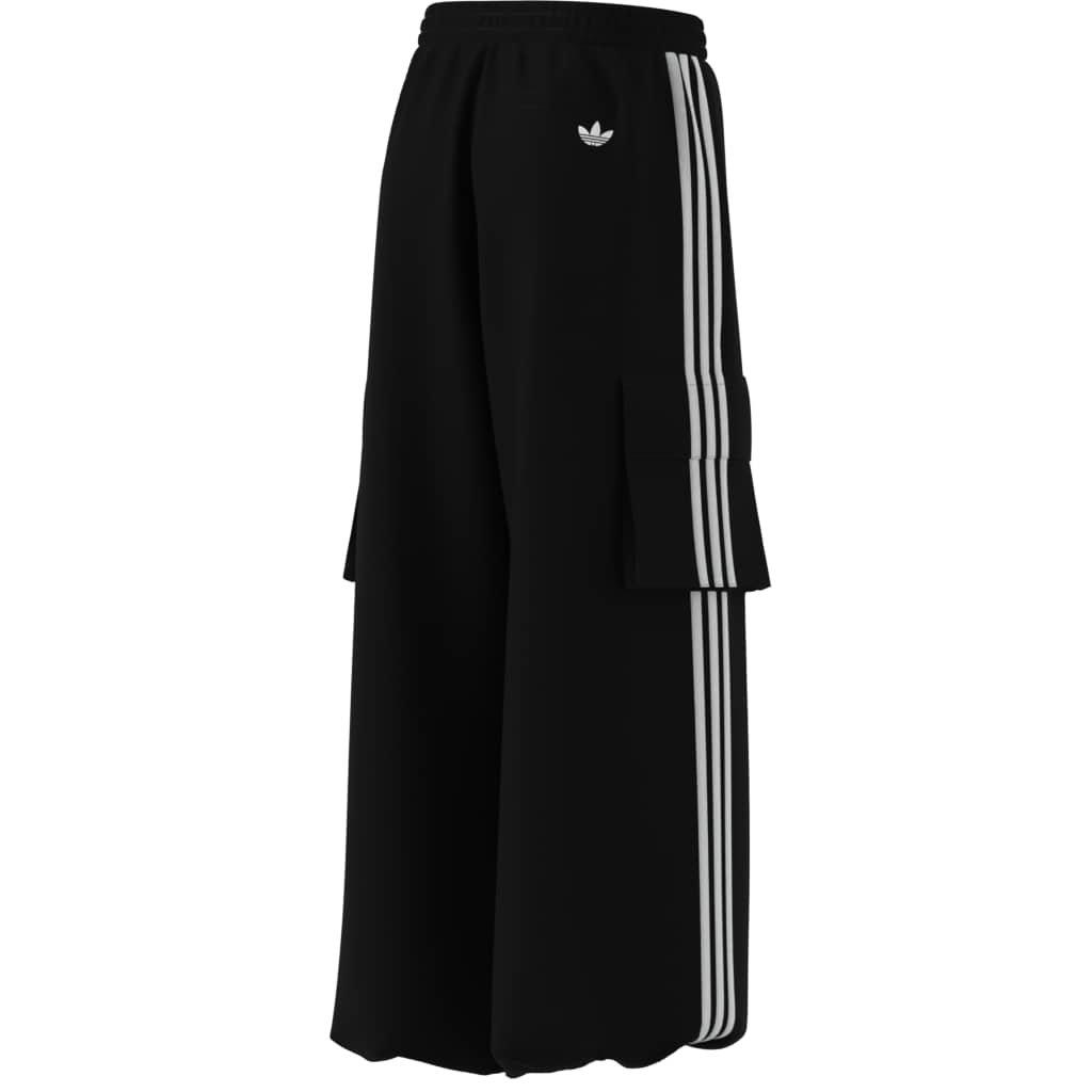 adidas Women's Firebird Adilenium Twill 3s Cargo Pants - Black/White - BLACK/WHITE