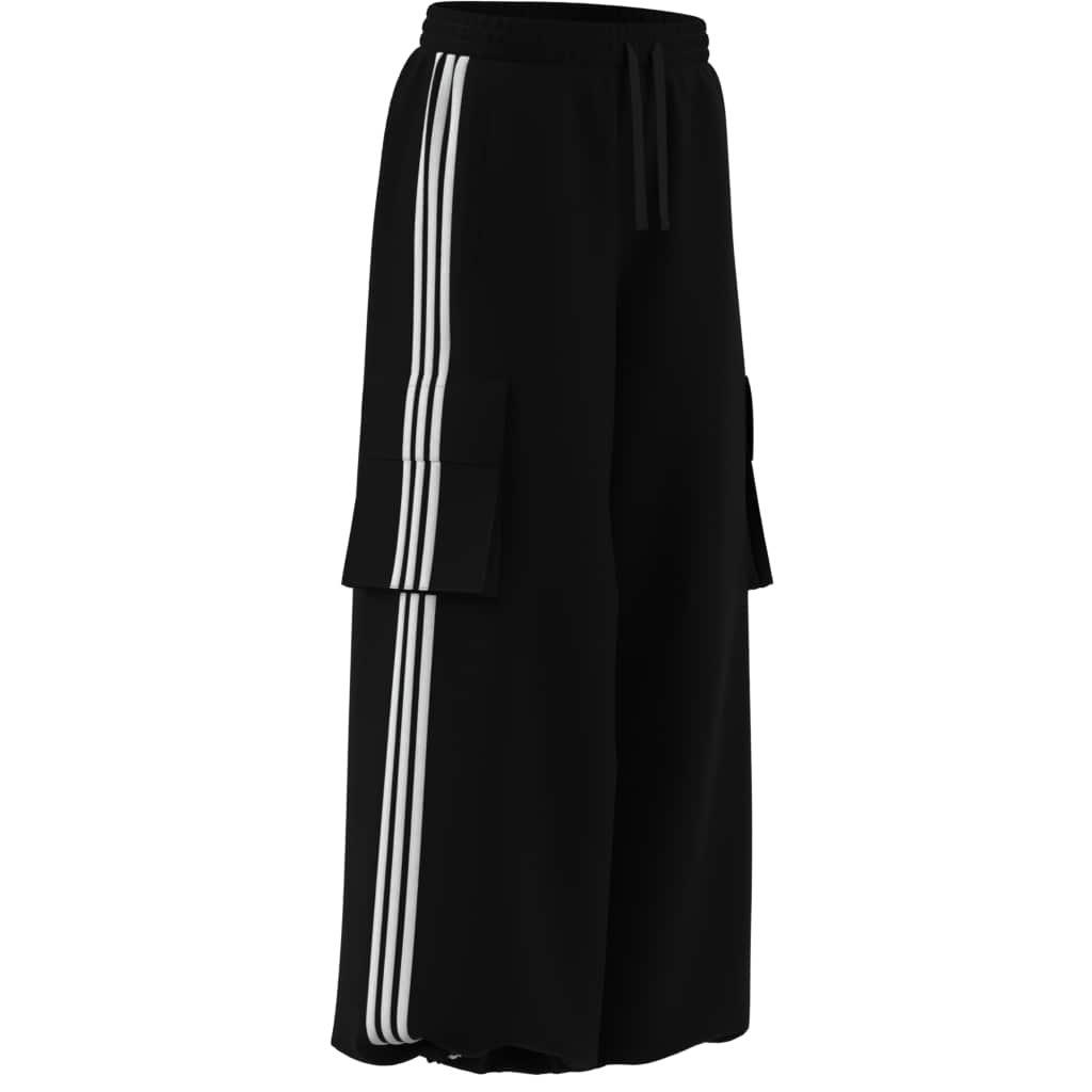 adidas Women's Firebird Adilenium Twill 3s Cargo Pants - Black/White - BLACK/WHITE