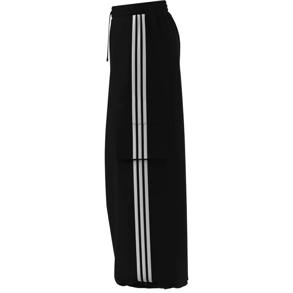 adidas Women's Firebird Adilenium Twill 3s Cargo Pants - Black/White - BLACK/WHITE