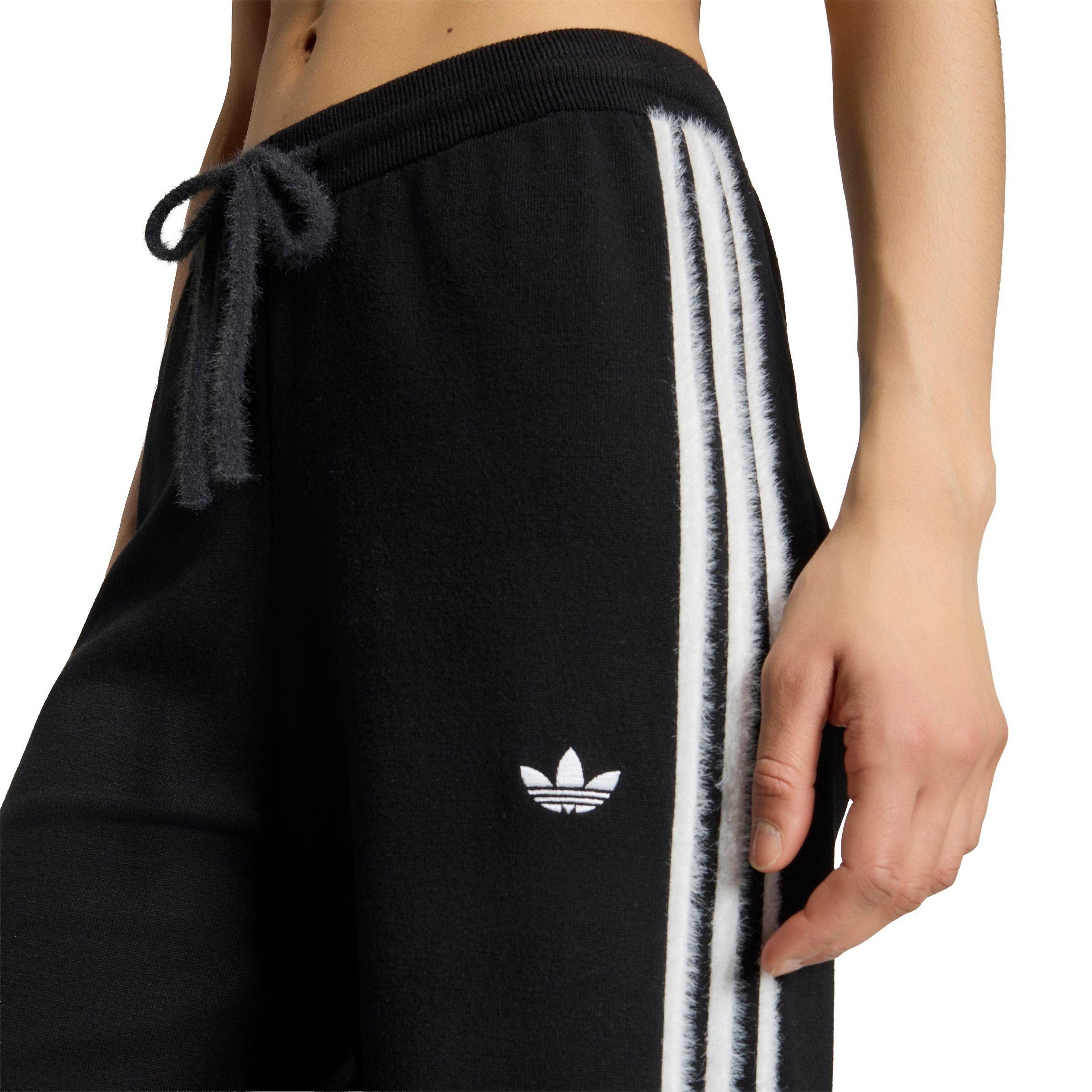 adidas Originals Women's Knit Firebird Track Pants - BLACK/WHITE