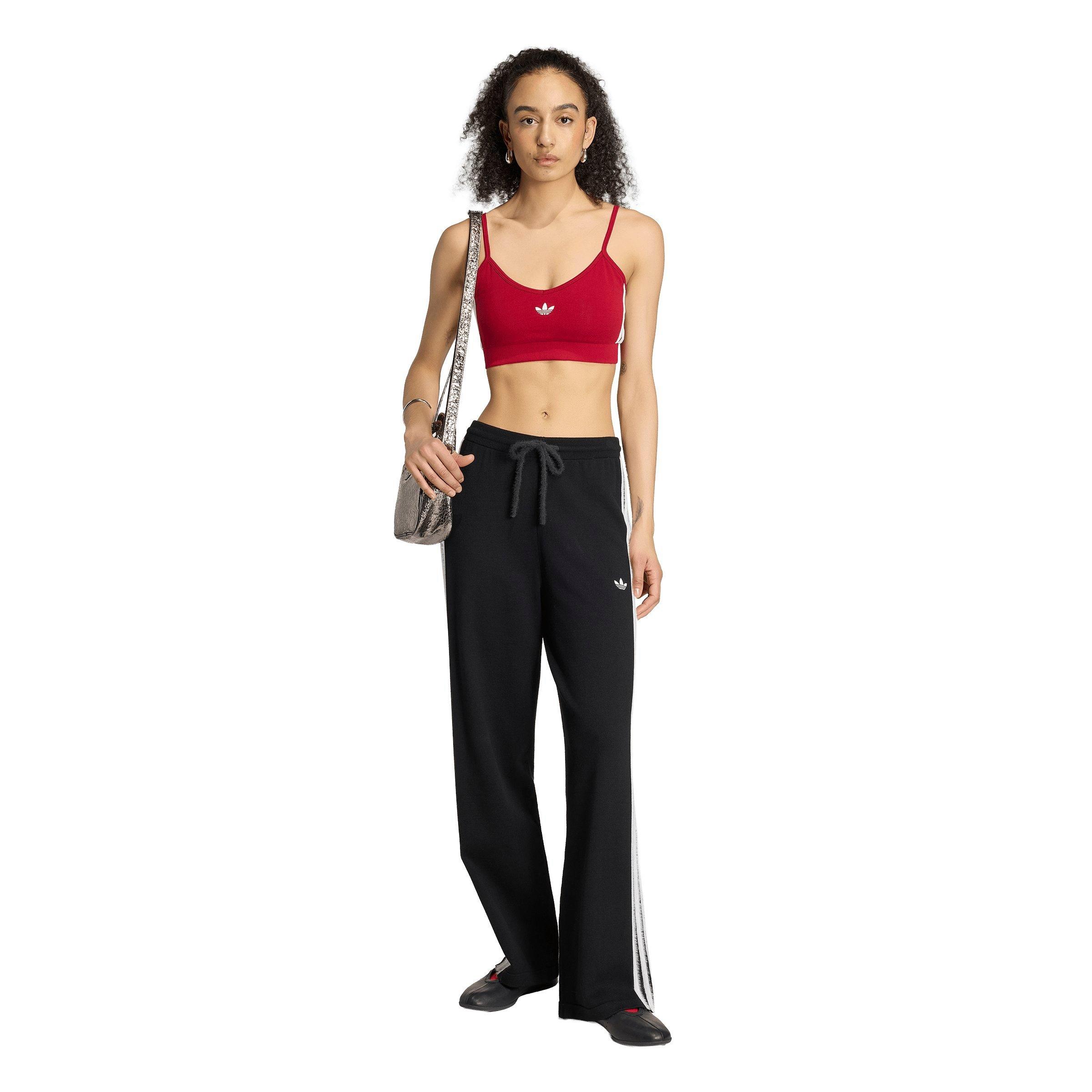 adidas Originals Women's Knit Firebird Track Pants - BLACK/WHITE