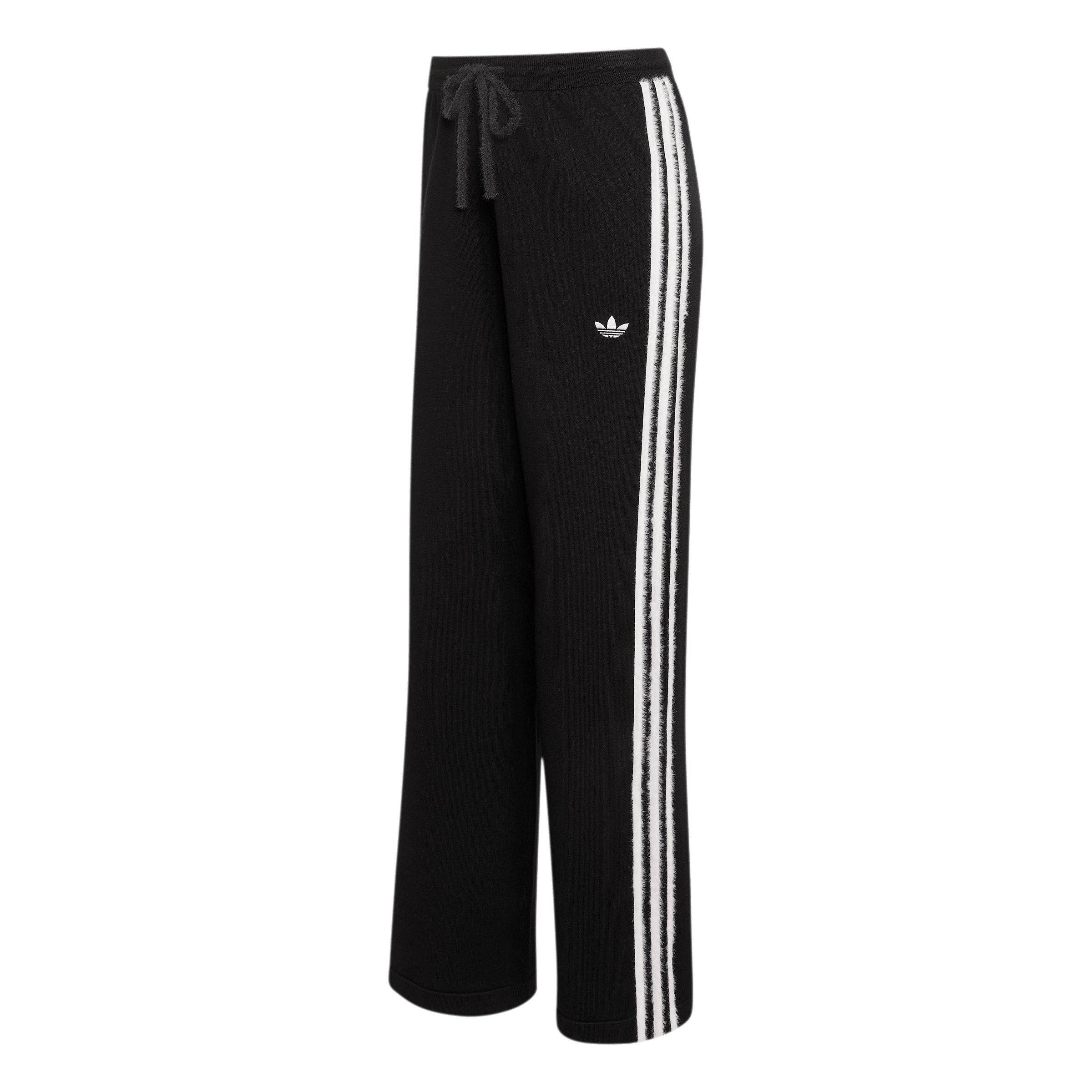 adidas Originals Women's Knit Firebird Track Pants - BLACK/WHITE