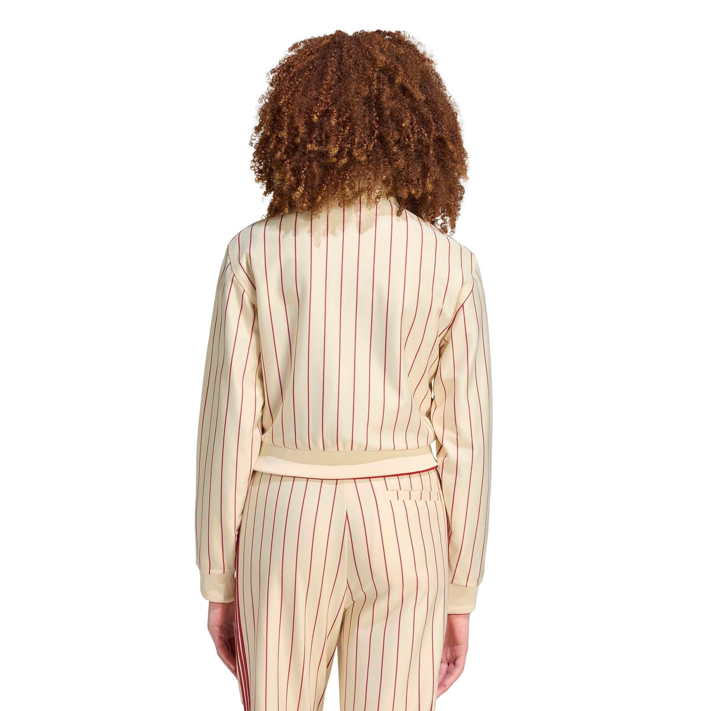 adidas Originals Women's Reversible Firebird Track Jacket - CREAM/RED Thumbnail View 2