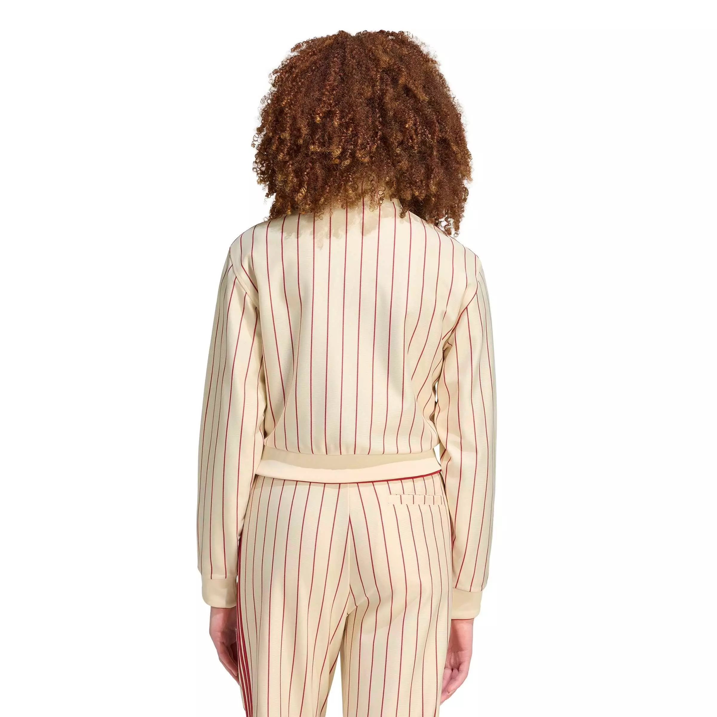 adidas Originals Women's Reversible Firebird Track Jacket - CREAM/RED