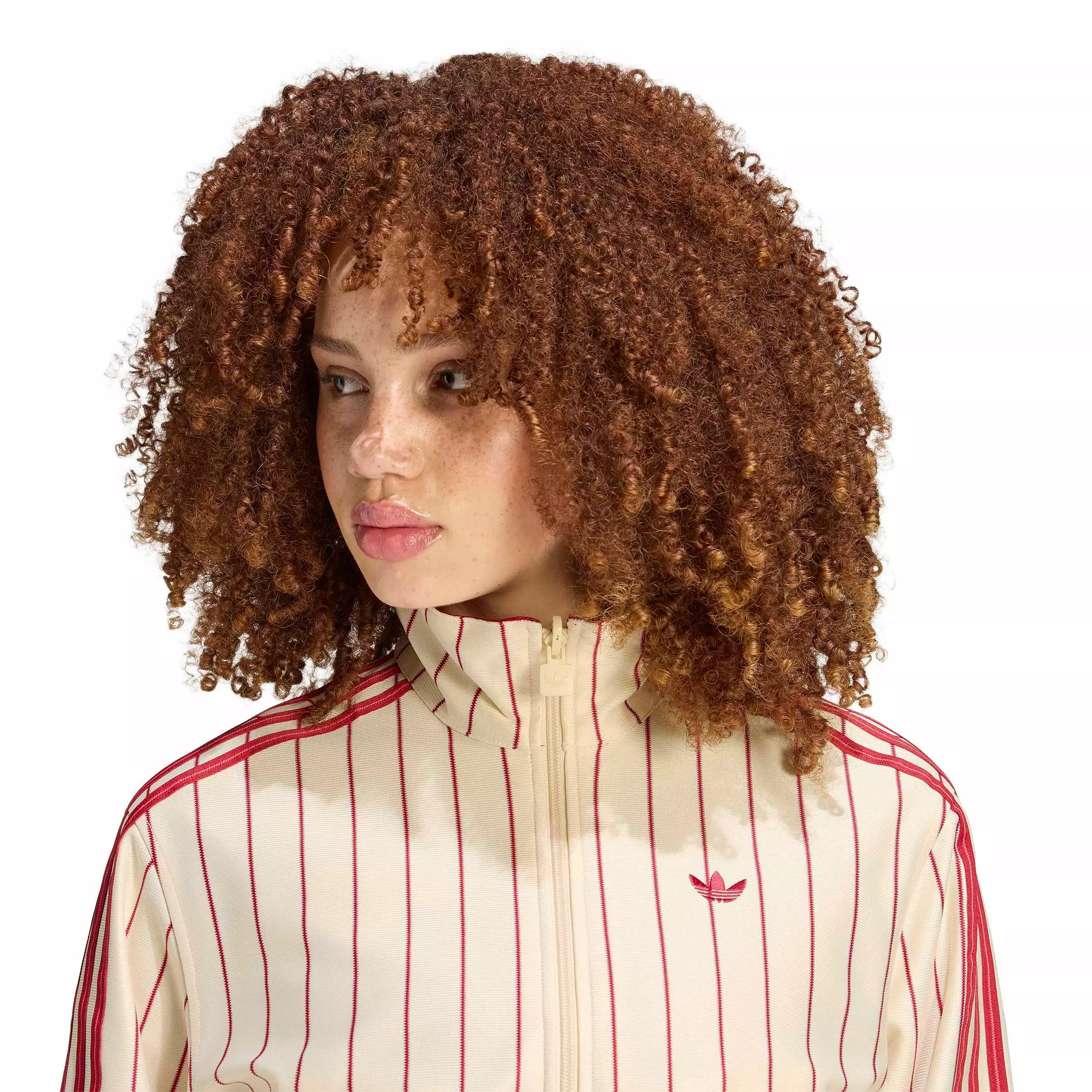 adidas Originals Women's Reversible Firebird Track Jacket - CREAM/RED
