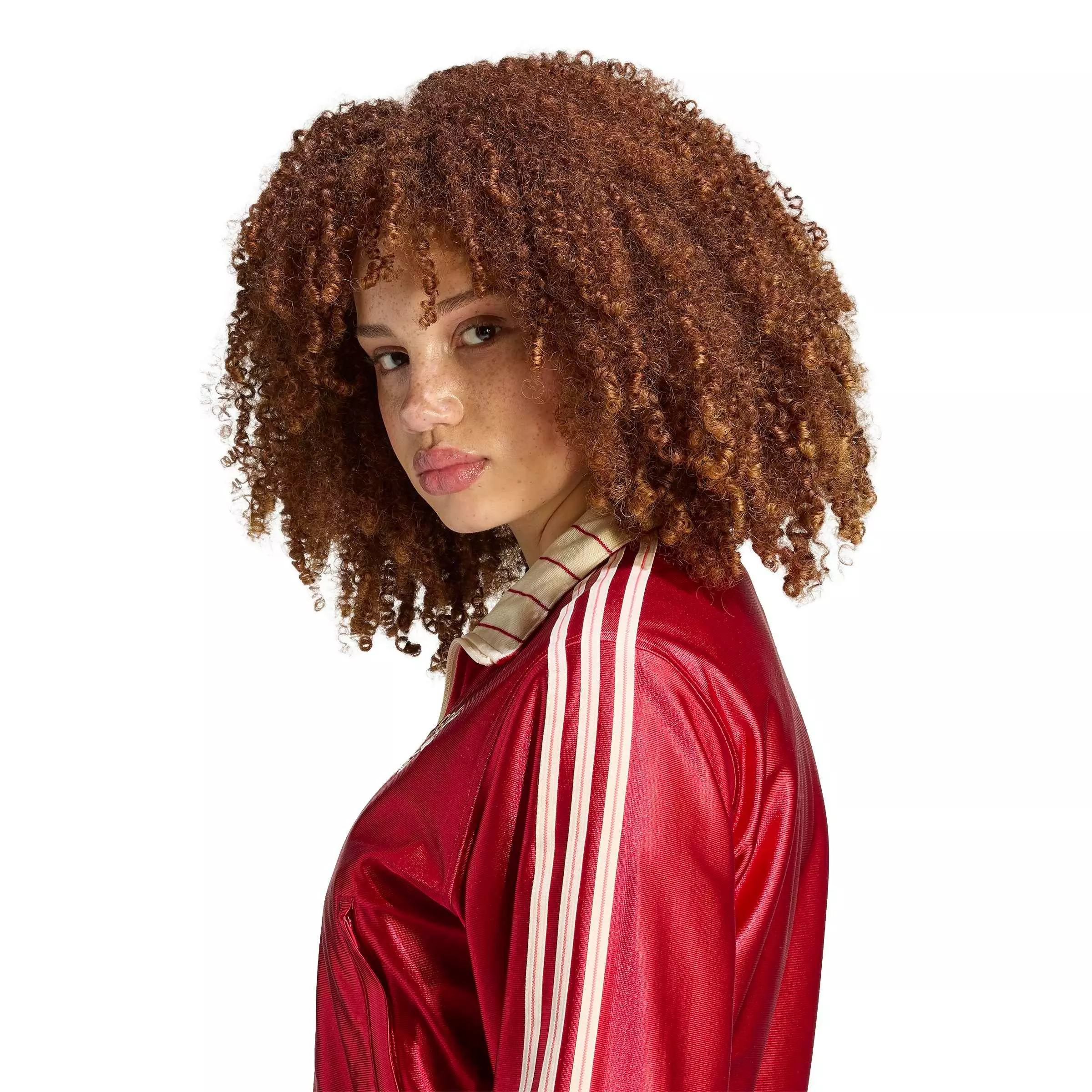 adidas Originals Women's Reversible Firebird Track Jacket - CREAM/RED