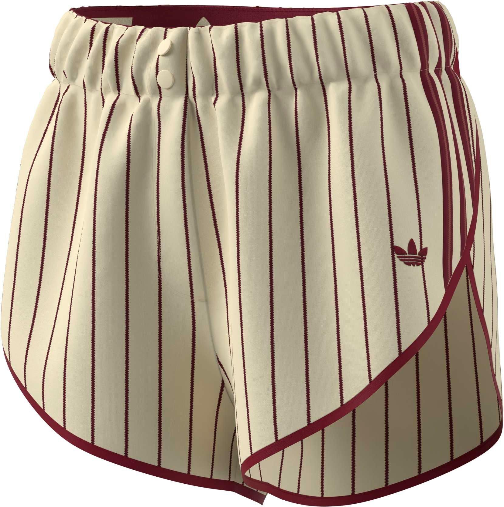 adidas Women's Pinstripe Firebirds Jersey Short - Vanilla/Red - CREAM/RED Thumbnail View 1