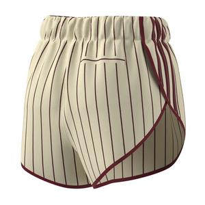 adidas Women's Pinstripe Firebirds Jersey Short - Vanilla/Red