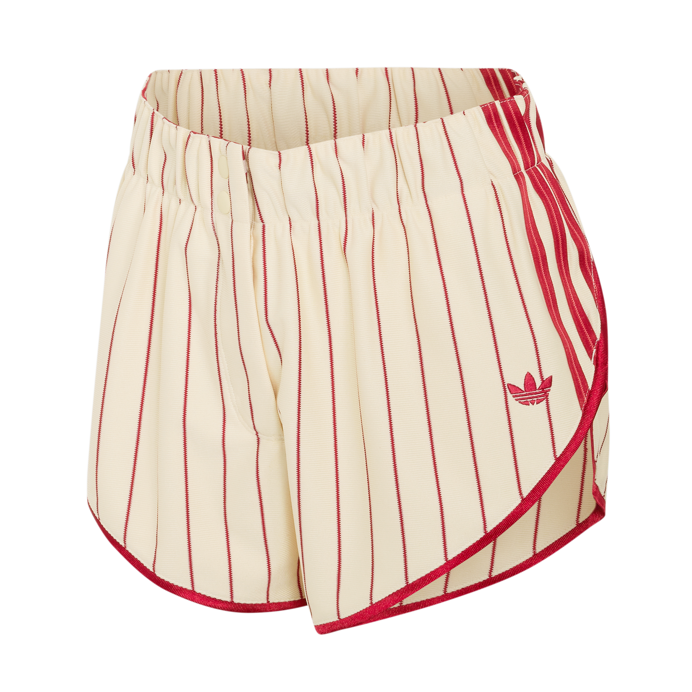adidas Women's Pinstripe Firebirds Jersey Short - Vanilla/Red - CREAM/RED