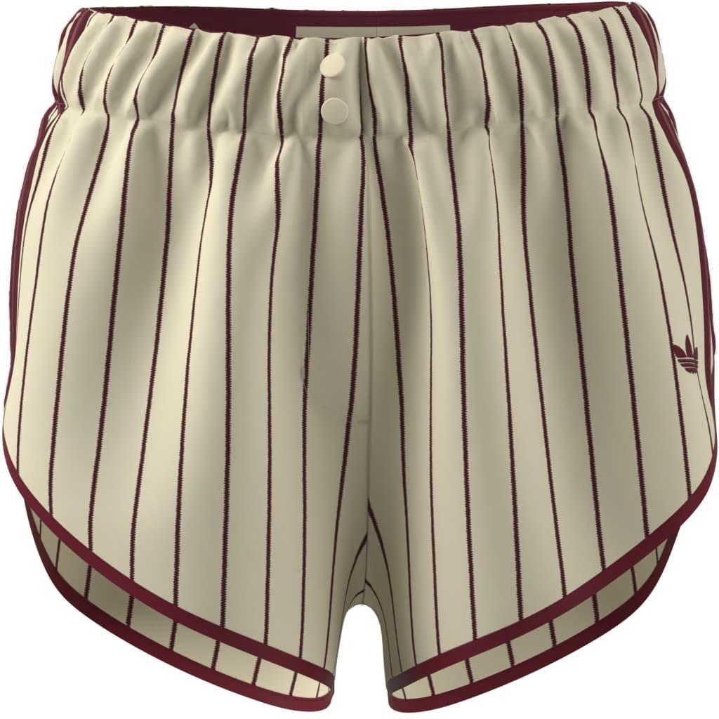 adidas Women's Pinstripe Firebirds Jersey Short - Vanilla/Red - CREAM/RED Thumbnail View 5
