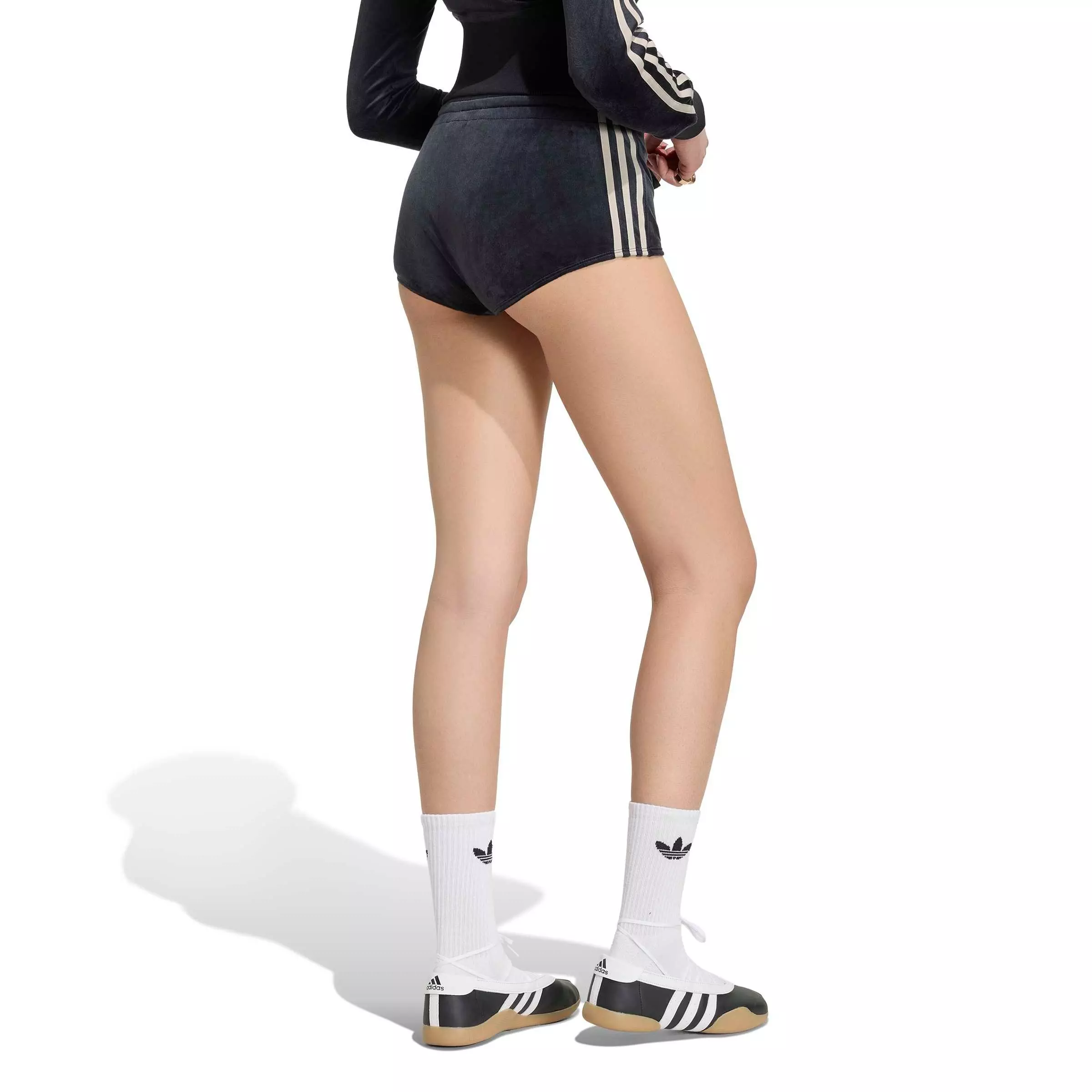 adidas Originals Women's SST Velour Hot Shorts - BLACK