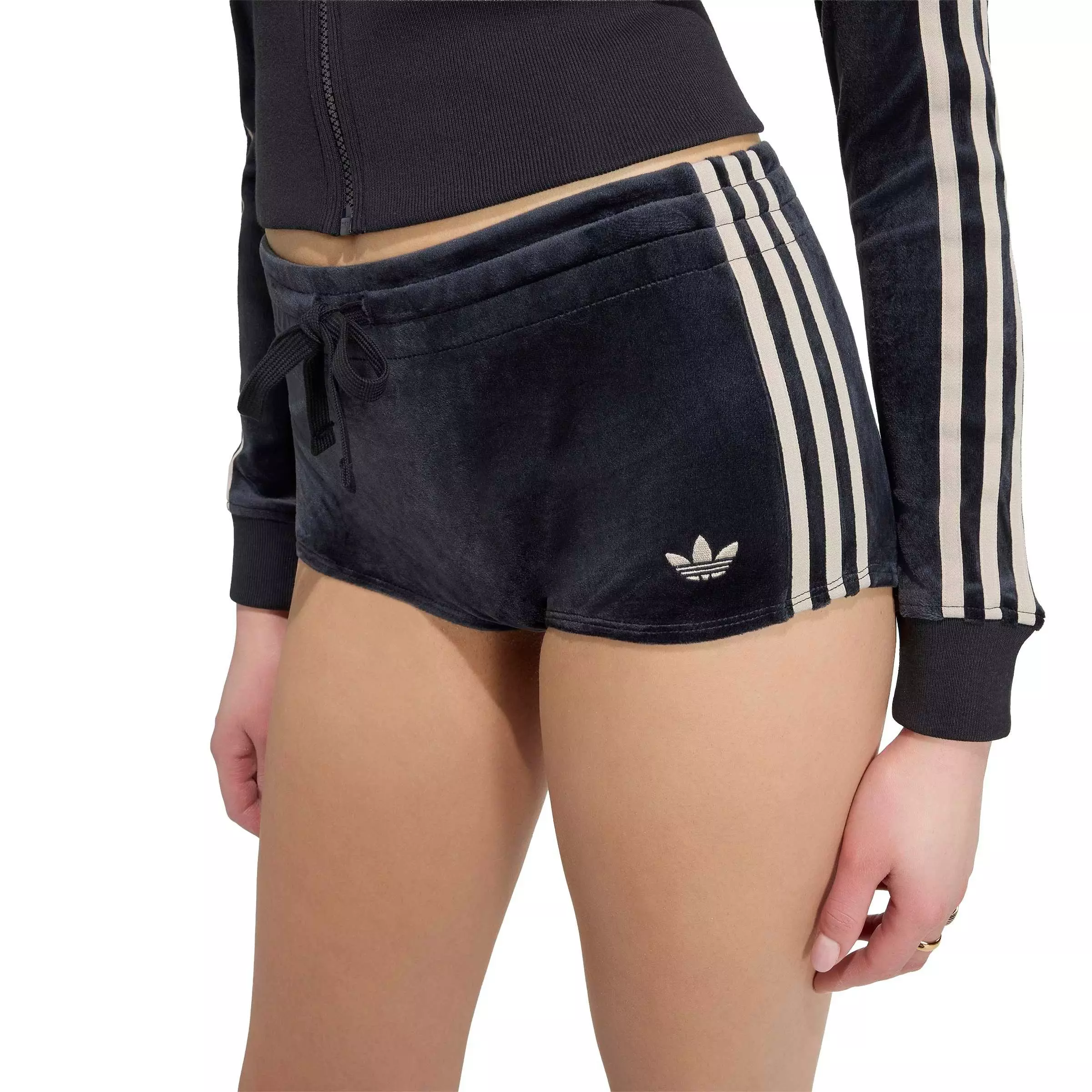 adidas Originals Women's SST Velour Hot Shorts - BLACK