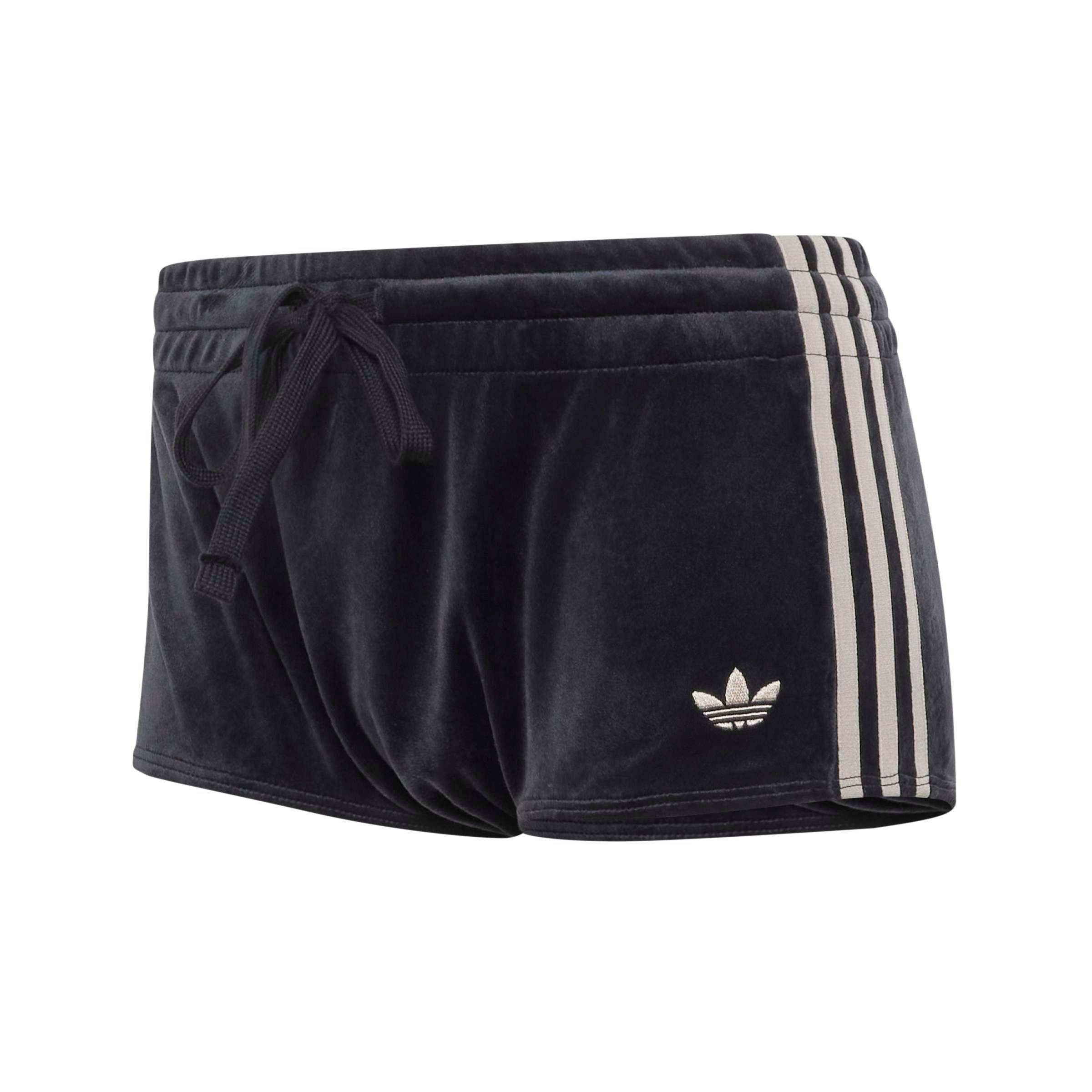 adidas Originals Women's SST Velour Hot Shorts - BLACK Thumbnail View 6