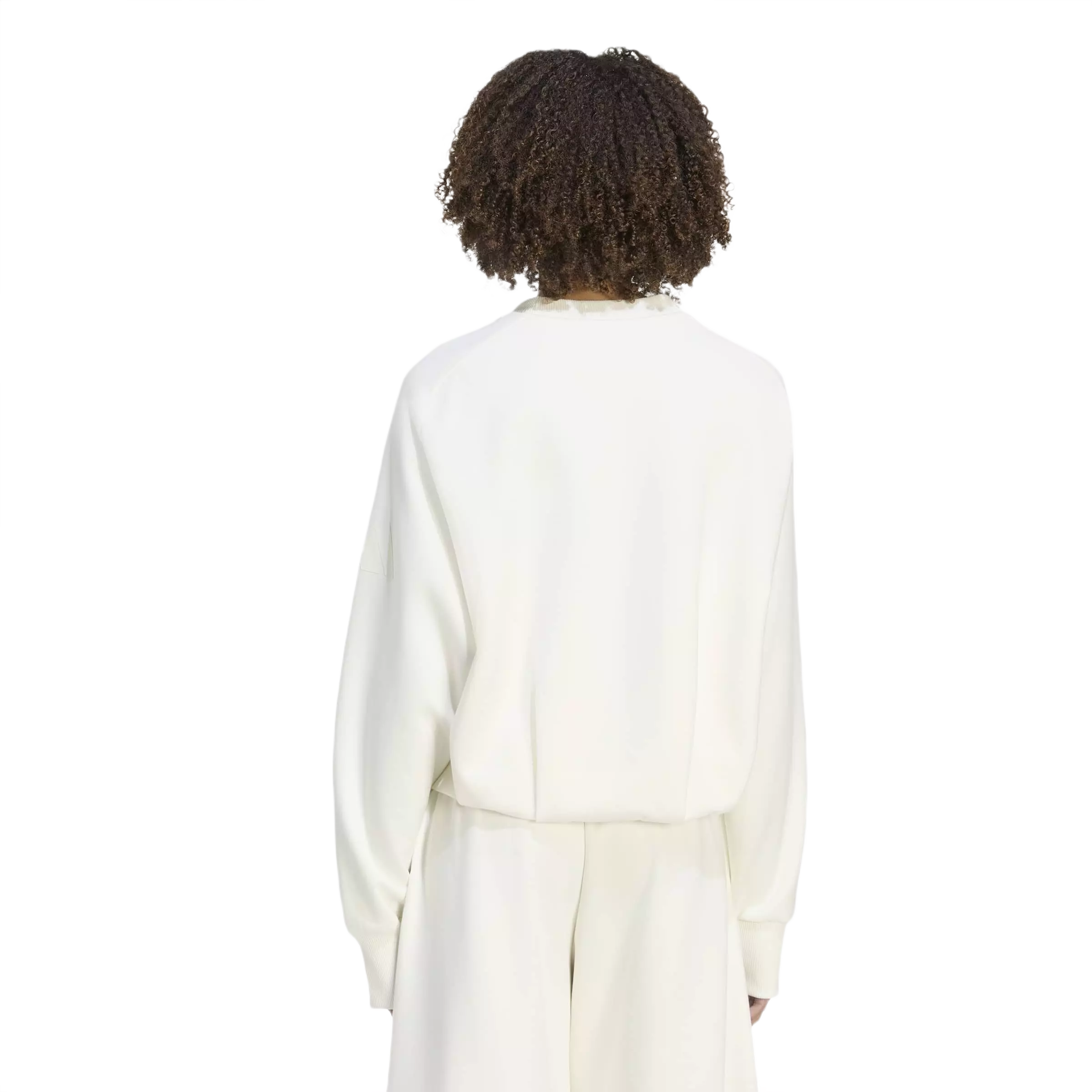 adidas Women's Soft Lux Winter Knit Sweatshirt - OFF-WHITE