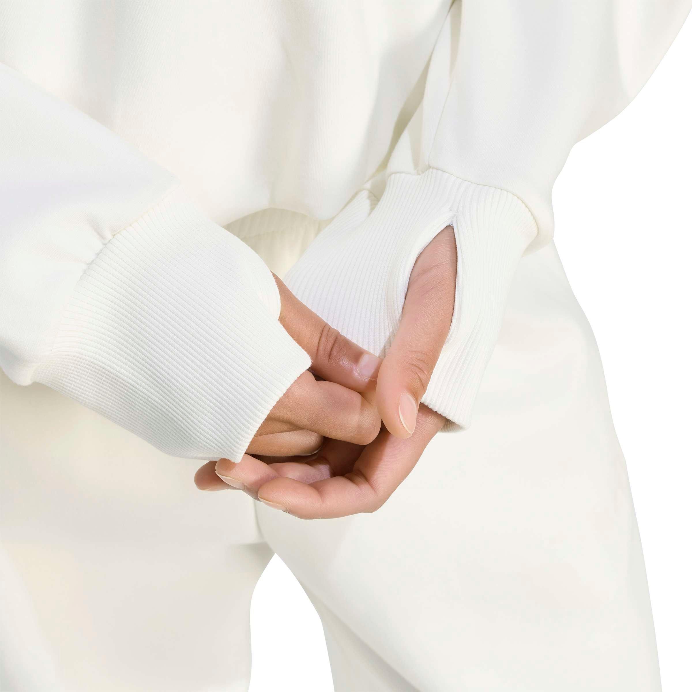 adidas Women's Soft Lux Winter Knit Sweatshirt - OFF-WHITE