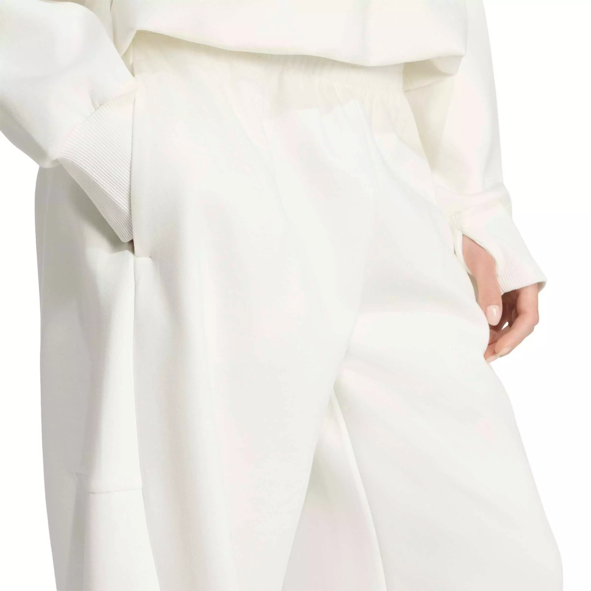 adidas Women's Soft Lux Pants - Off-White - OFF-WHITE