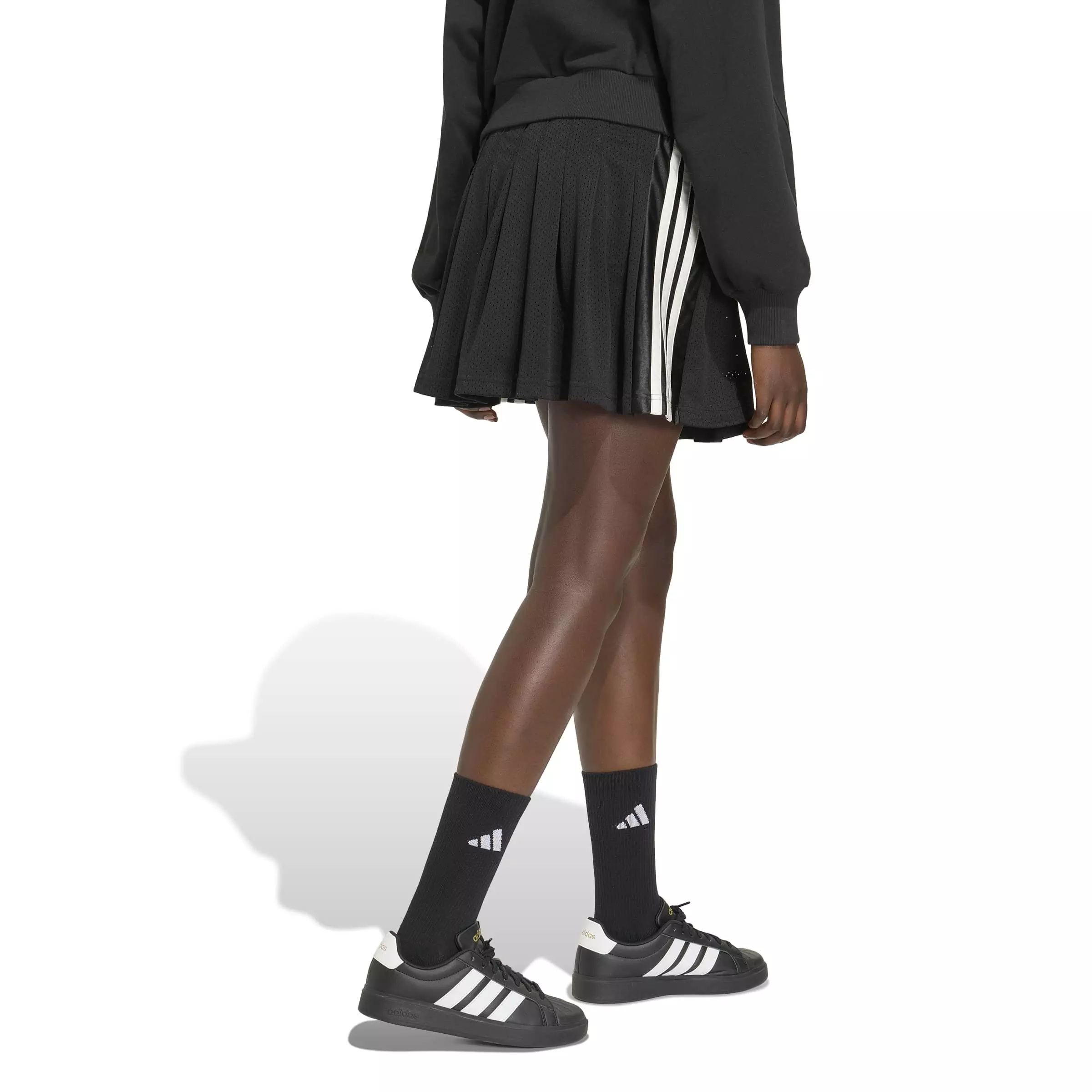 adidas Women's Mesh Stadium Jersey Skort - Black - BLACK/WHITE