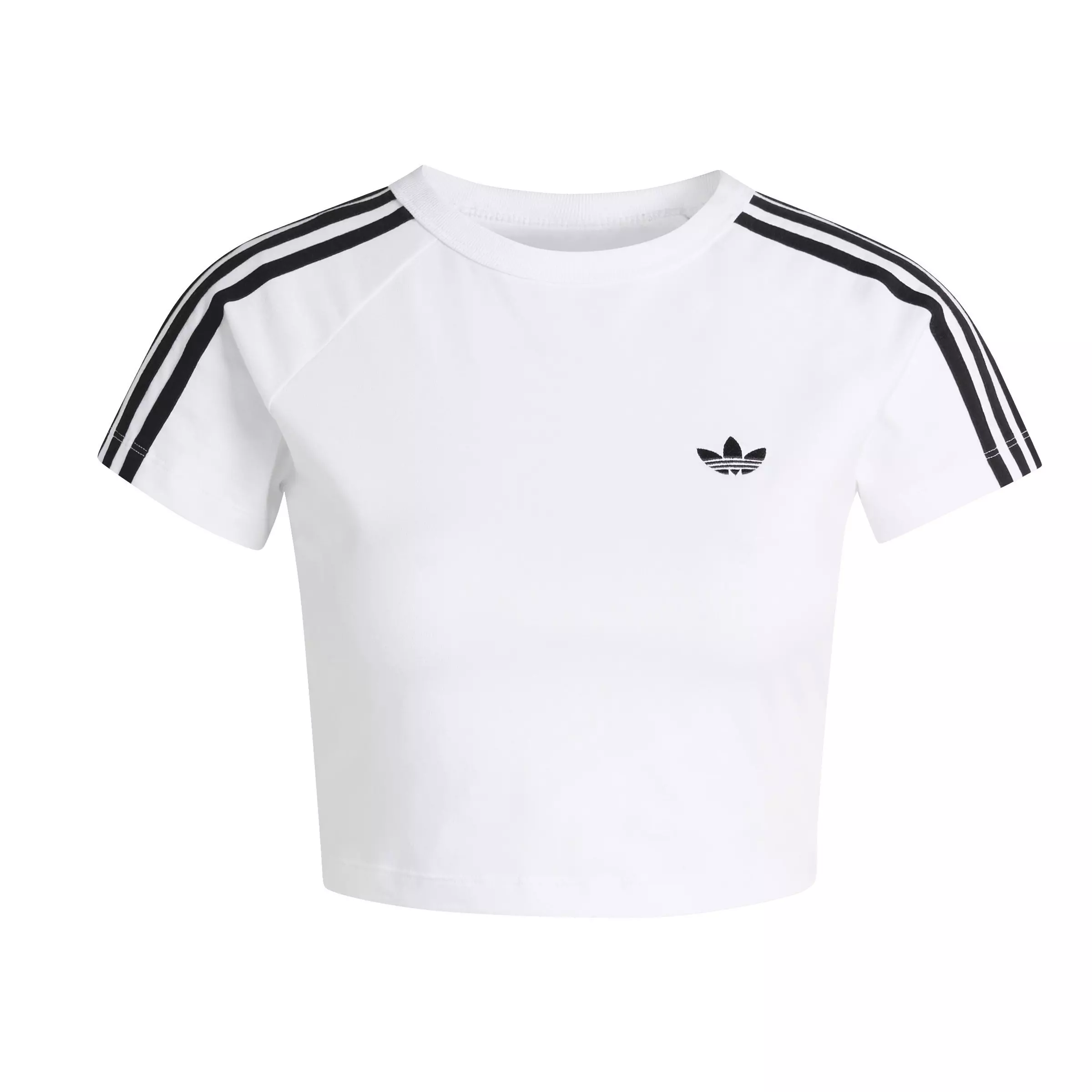 adidas Originals Women's Adicolor SST Baby Tee - WHITE/BLACK