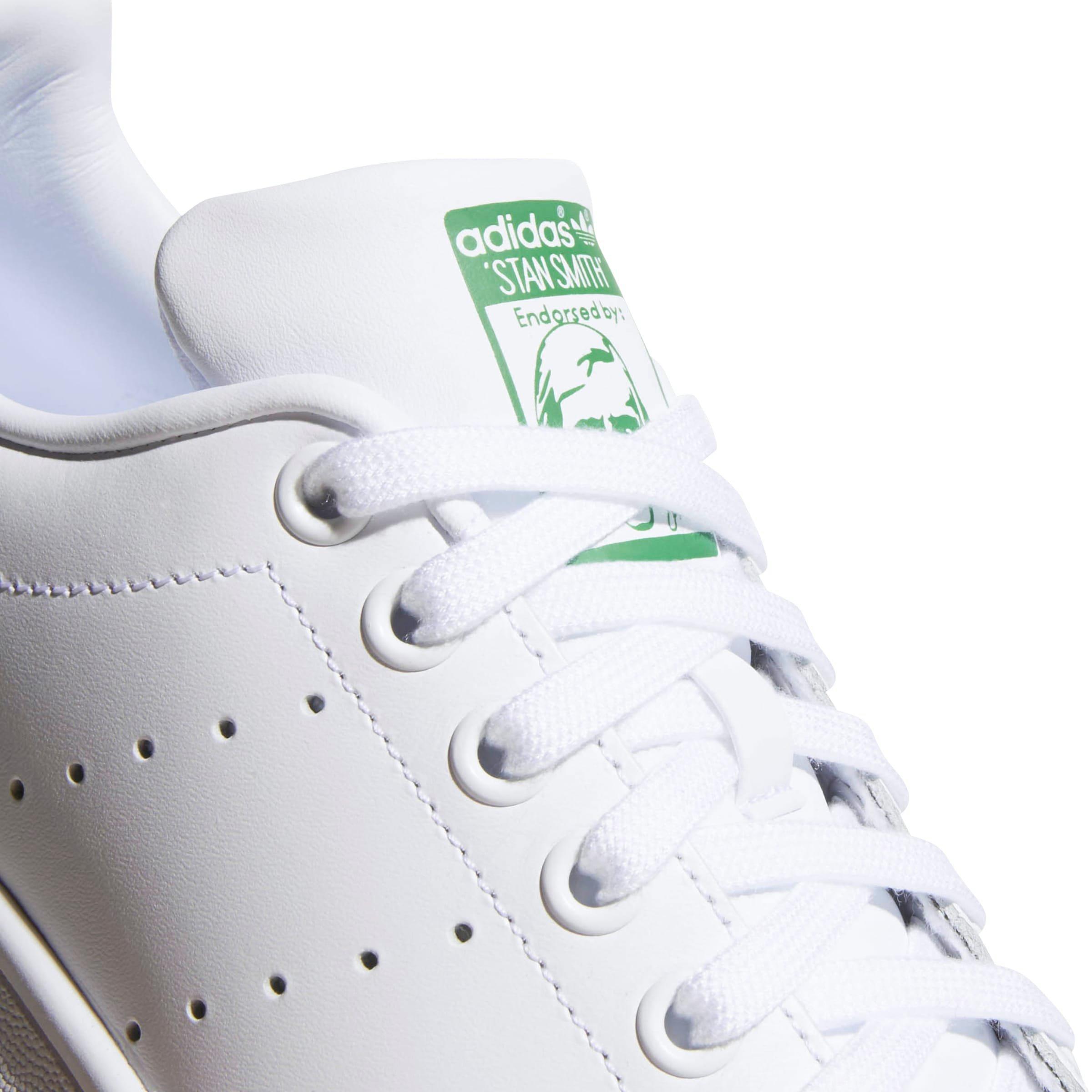 adidas Originals Stan Smith "Cloud White/Green" Women's Shoe - WHITE/GREEN Thumbnail View 8