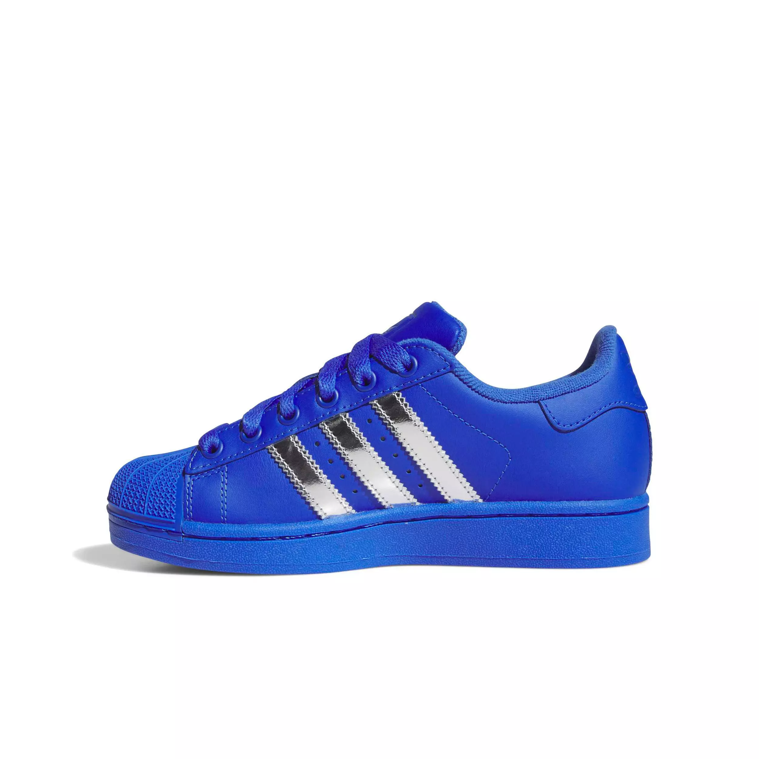adidas Originals Superstar II "Hi-Res Blue/Silver Metallic" Grade School Boys' Shoe - BLUE