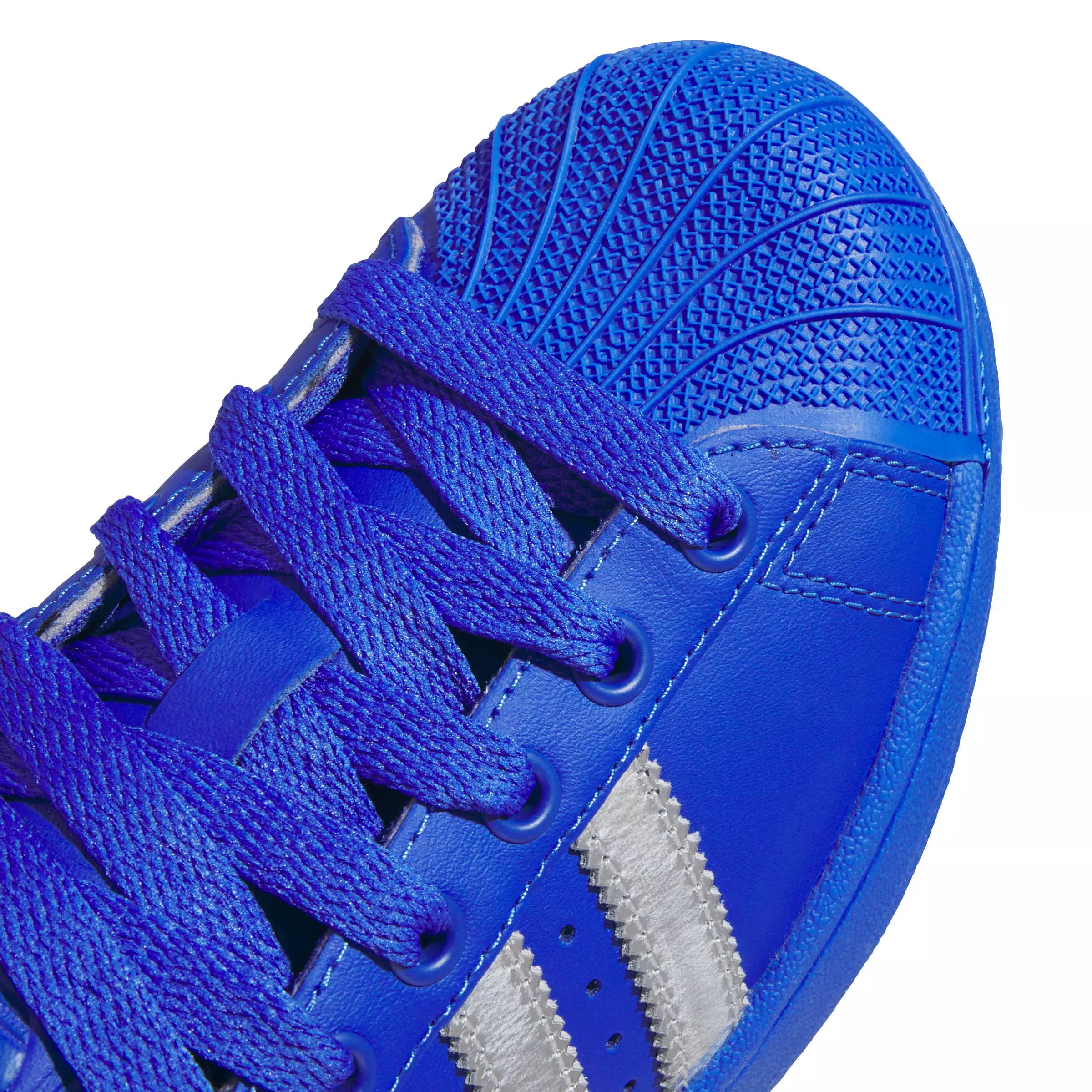 adidas Originals Superstar II "Hi-Res Blue/Silver Metallic" Grade School Boys' Shoe - BLUE