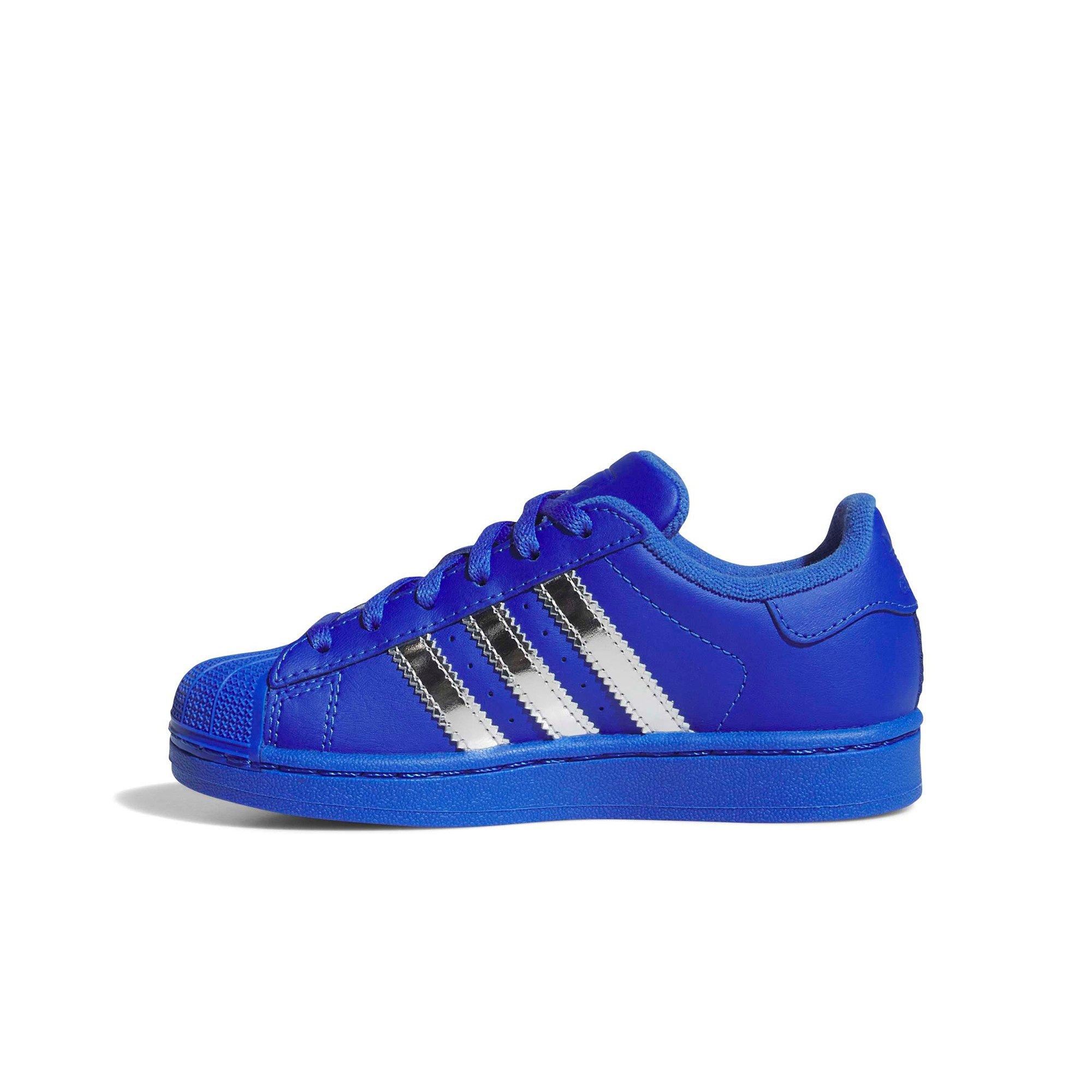adidas Originals Superstar II "Hi-Res Blue/Silver Metallic" Preschool Boys' Shoe - BLUE Thumbnail View 2