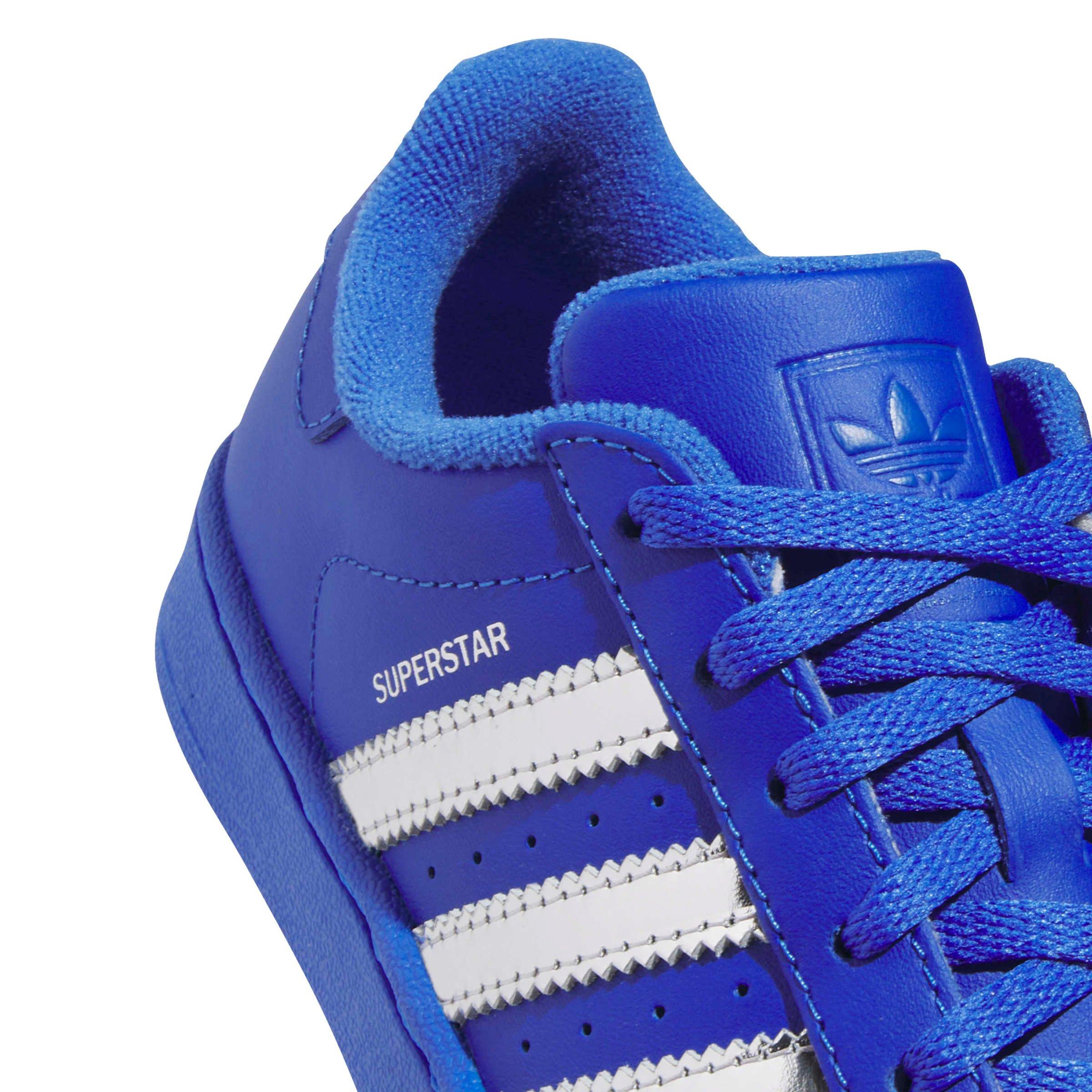 adidas Originals Superstar II "Hi-Res Blue/Silver Metallic" Preschool Boys' Shoe - BLUE Thumbnail View 7