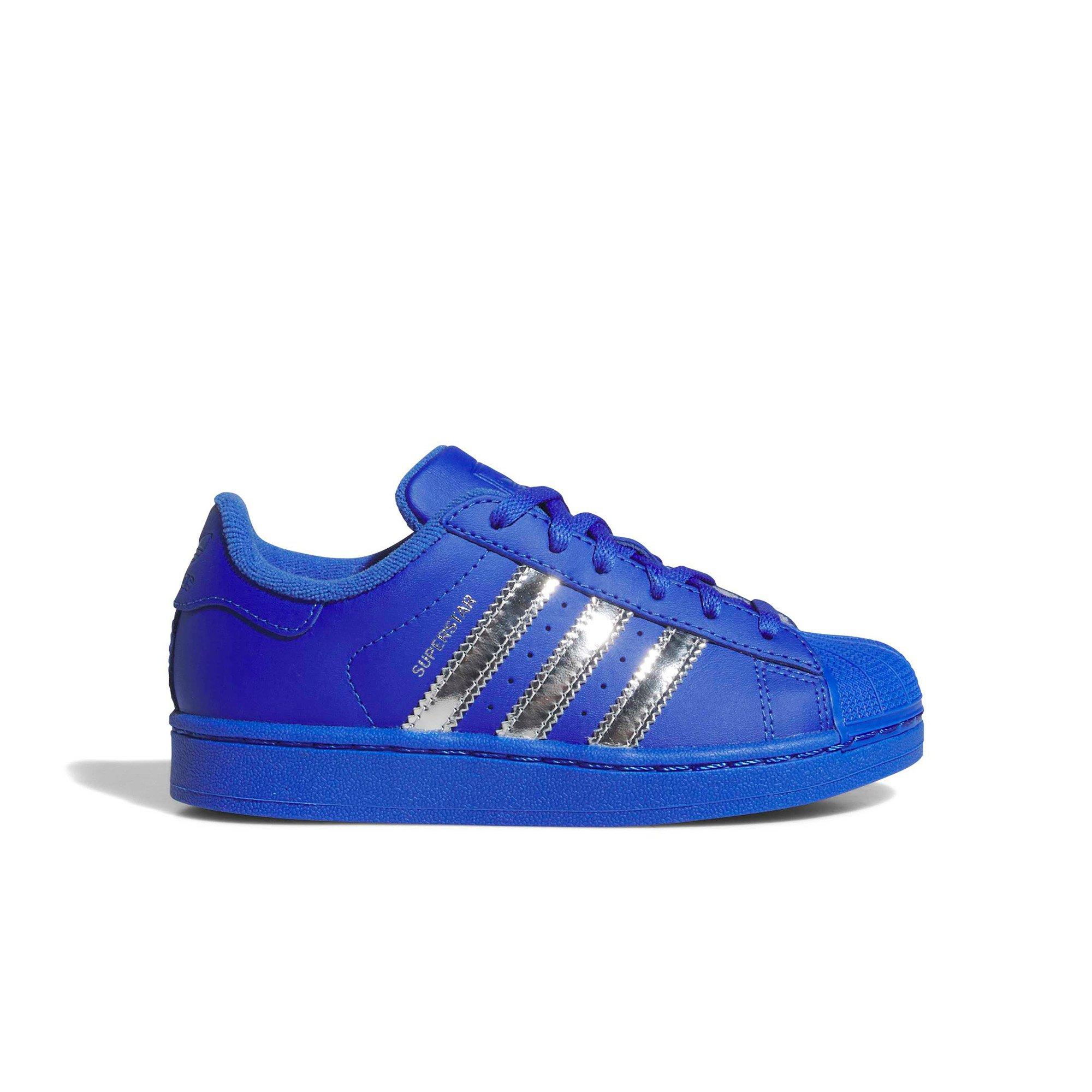 adidas Originals Superstar II "Hi-Res Blue/Silver Metallic" Preschool Boys' Shoe - BLUE Thumbnail View 1