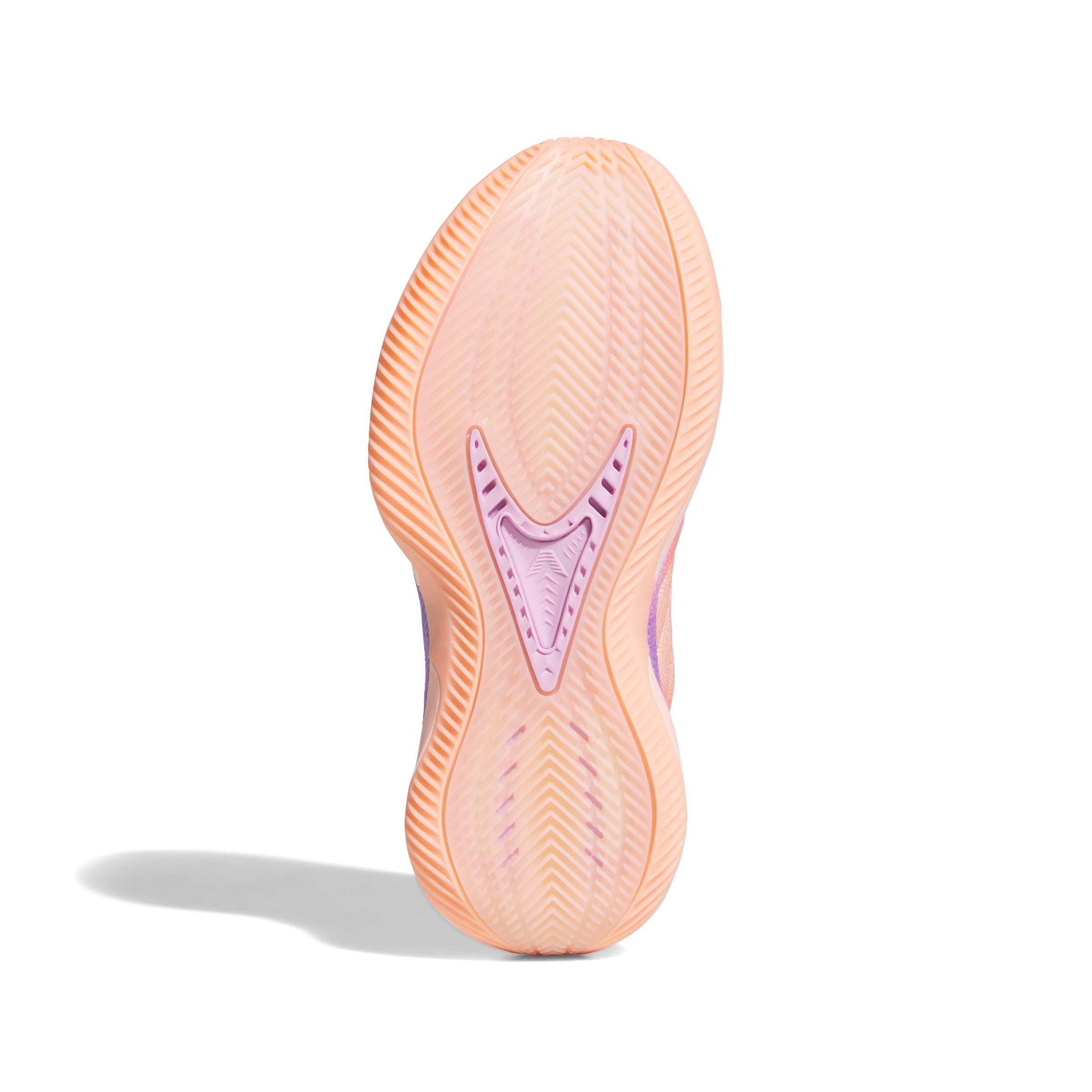 adidas Anthony Edwards 2 "WNBA" Grade School Kids' Basketball Shoe - HAZE CORAL/BLISS LILAC/ZERO METALLIC Thumbnail View 7