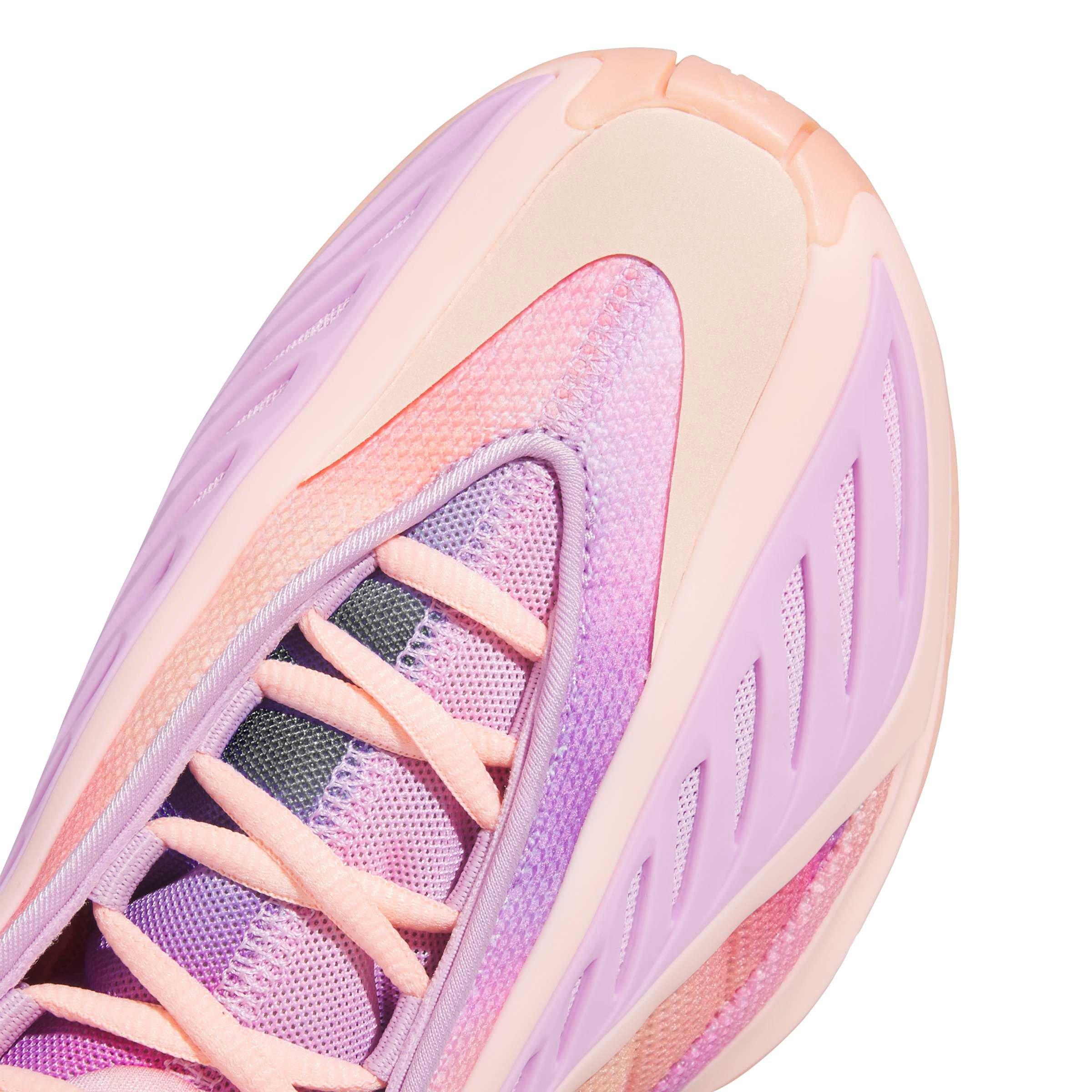 adidas Anthony Edwards 2 "WNBA" Grade School Kids' Basketball Shoe - HAZE CORAL/BLISS LILAC/ZERO METALLIC Thumbnail View 9