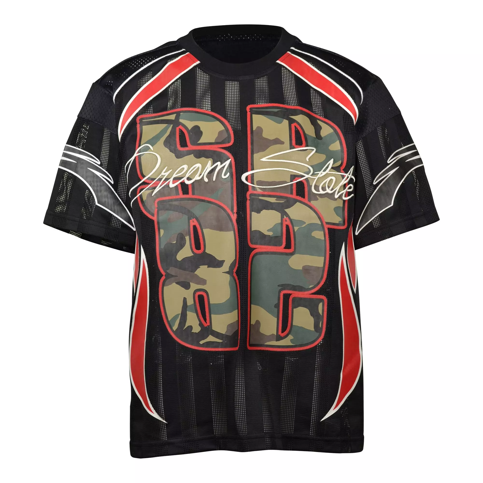 Smoke Rise Big Boys' Seize The Moment Mesh Shirt - RED/BLACK/GREEN