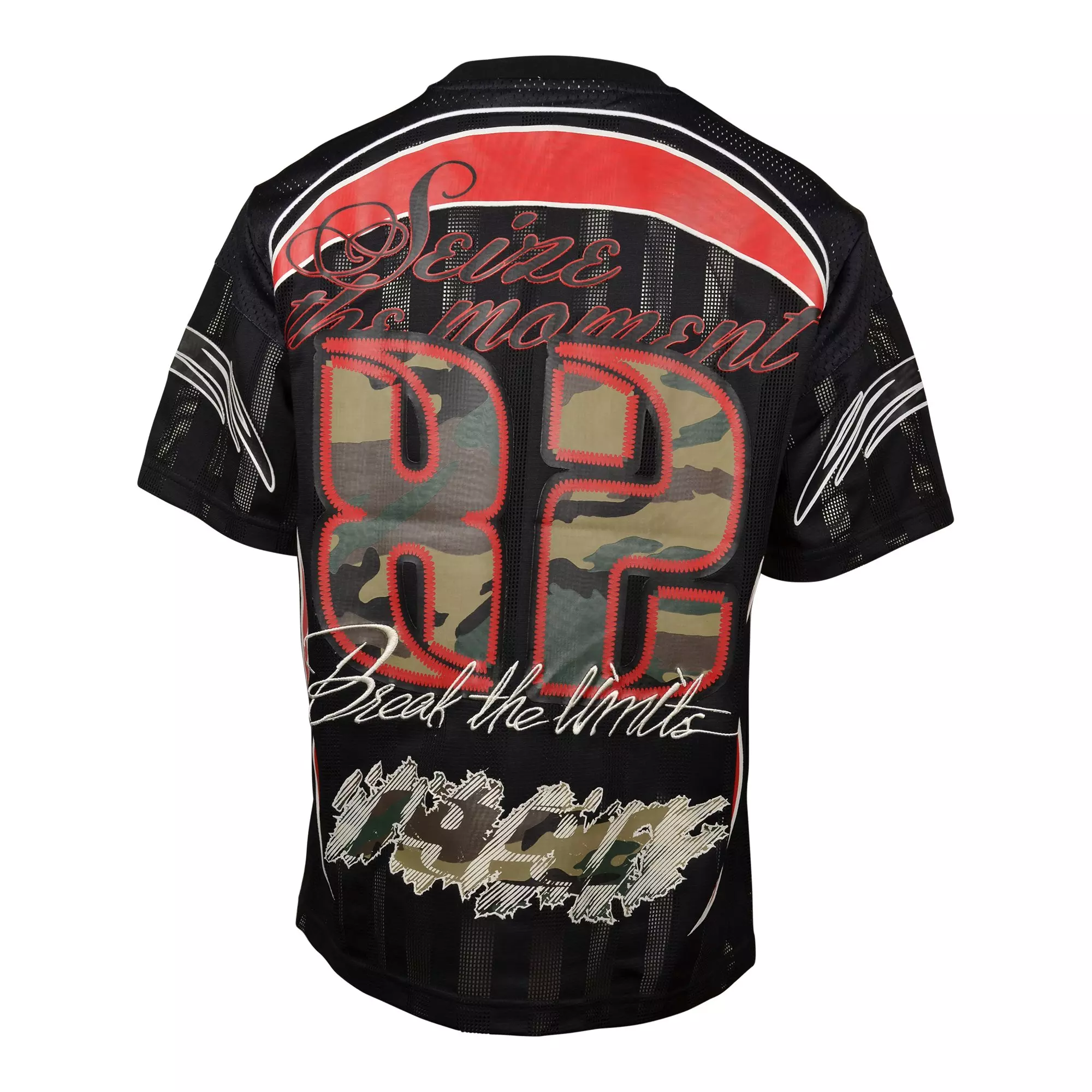 Smoke Rise Big Boys' Seize The Moment Mesh Shirt - RED/BLACK/GREEN