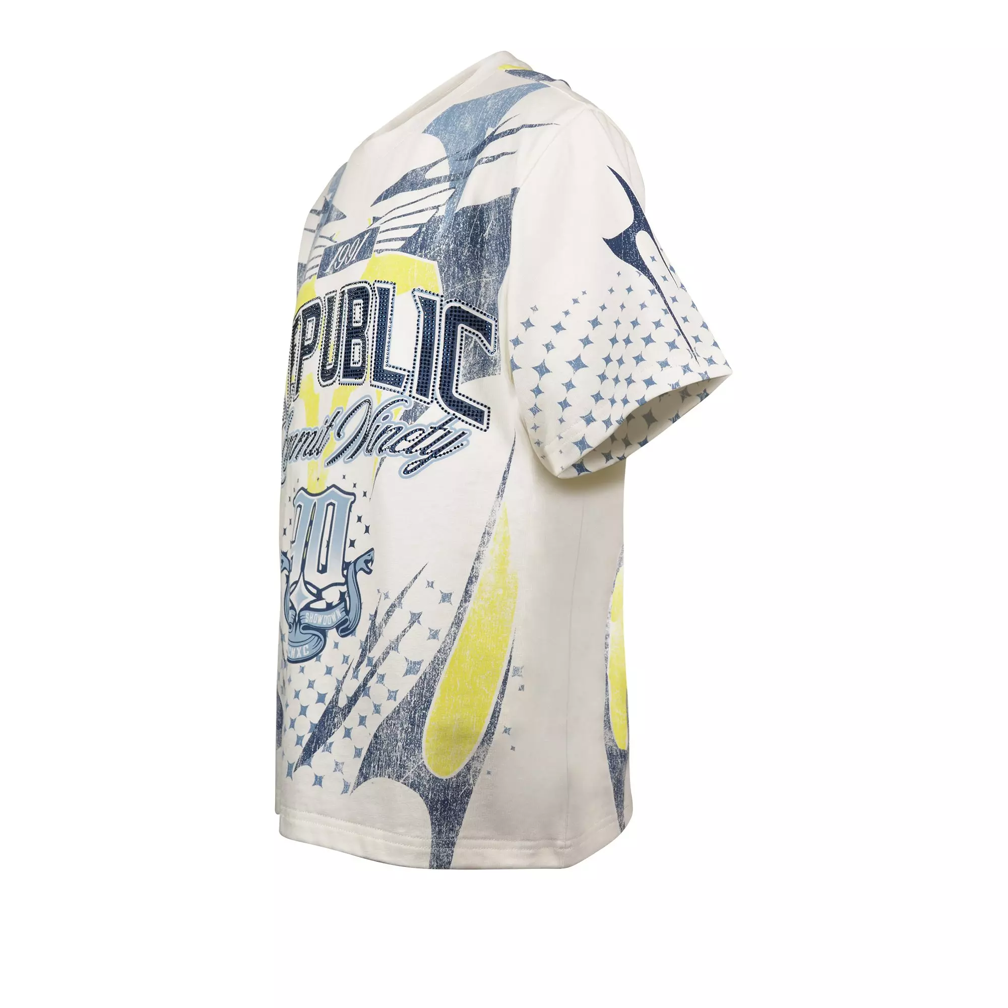 Smoke Rise Big Boys' Republic Tee - CAROLINA BLUE/WHITE