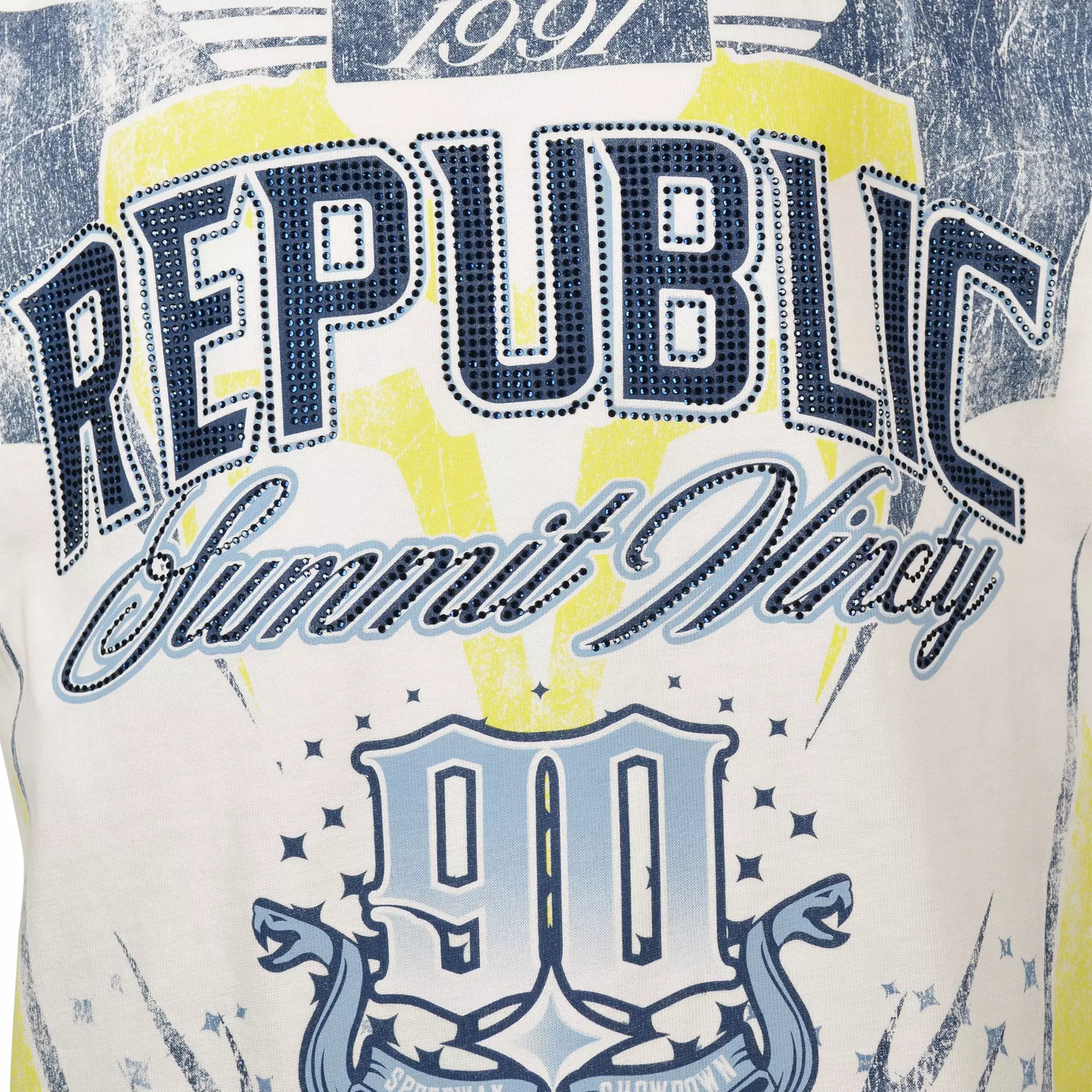 Smoke Rise Big Boys' Republic Tee - CAROLINA BLUE/WHITE