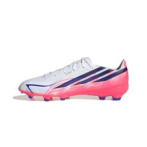 adidas F50 Hyperfast League FG "Solar Turbo" Men's Soccer Cleat - CLOUD WHITE/SOLAR PURPLE/SOLAR TURBO