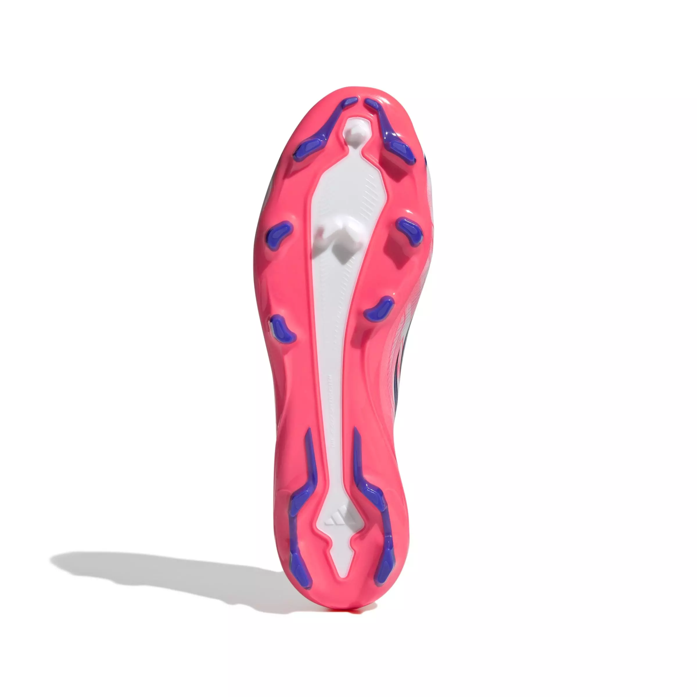 adidas F50 Hyperfast League FG "Solar Turbo" Men's Soccer Cleat - CLOUD WHITE/SOLAR PURPLE/SOLAR TURBO