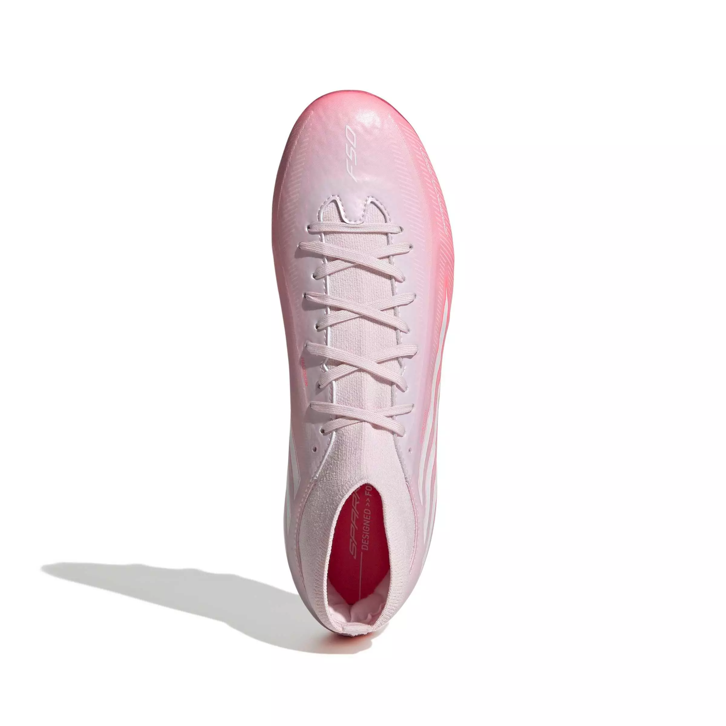 adidas F50 Sparkfusion League FG/AG "Solar Turbo/White/Distilled Pink" Women's Soccer Cleat - WHITE/PINK