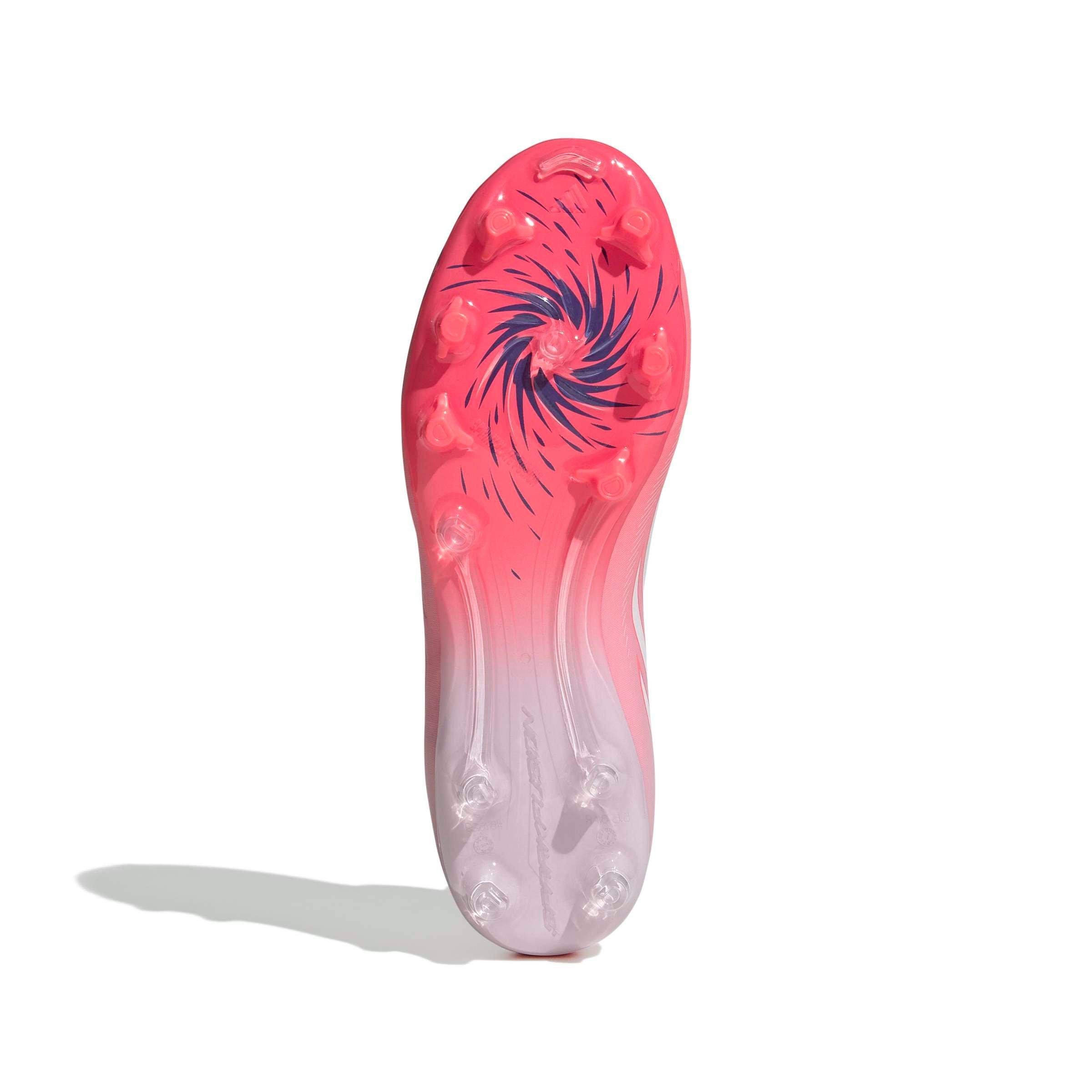 adidas F50 Sparkfusion League FG/AG "Solar Turbo/White/Distilled Pink" Women's Soccer Cleat - WHITE/PINK Thumbnail View 4