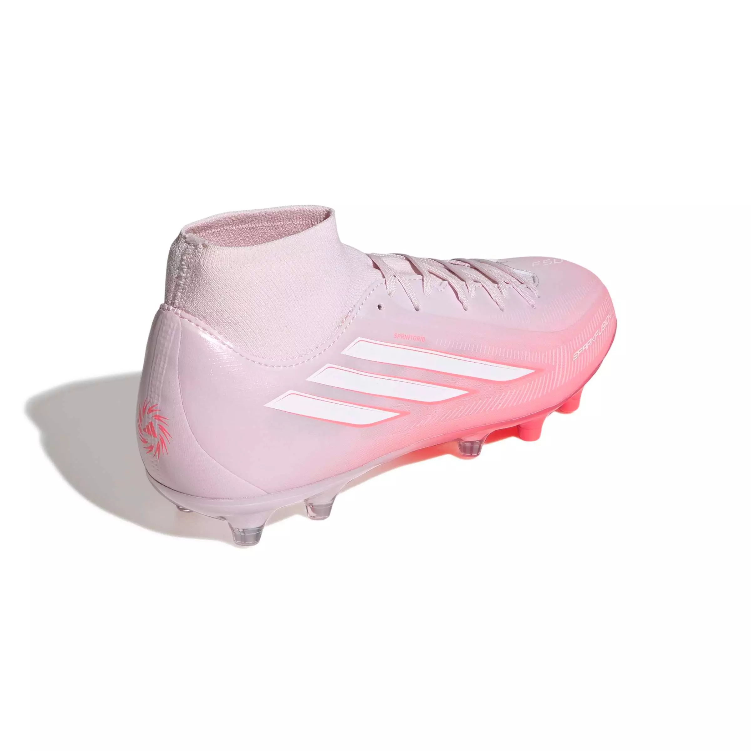 adidas F50 Sparkfusion League FG/AG "Solar Turbo/White/Distilled Pink" Women's Soccer Cleat - WHITE/PINK
