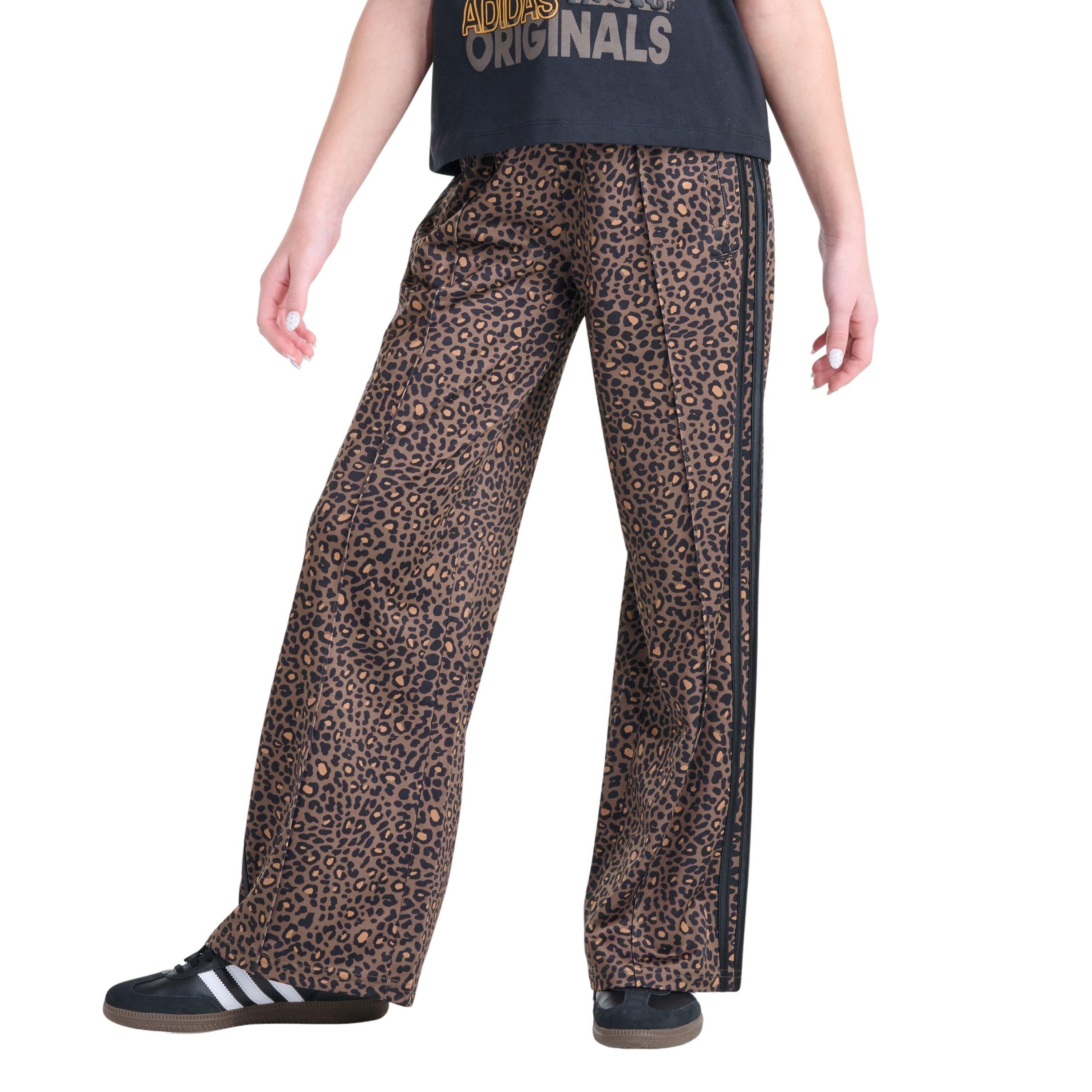 adidas Big Girls' Firebird Cheetah Pants - BROWN/BLACK