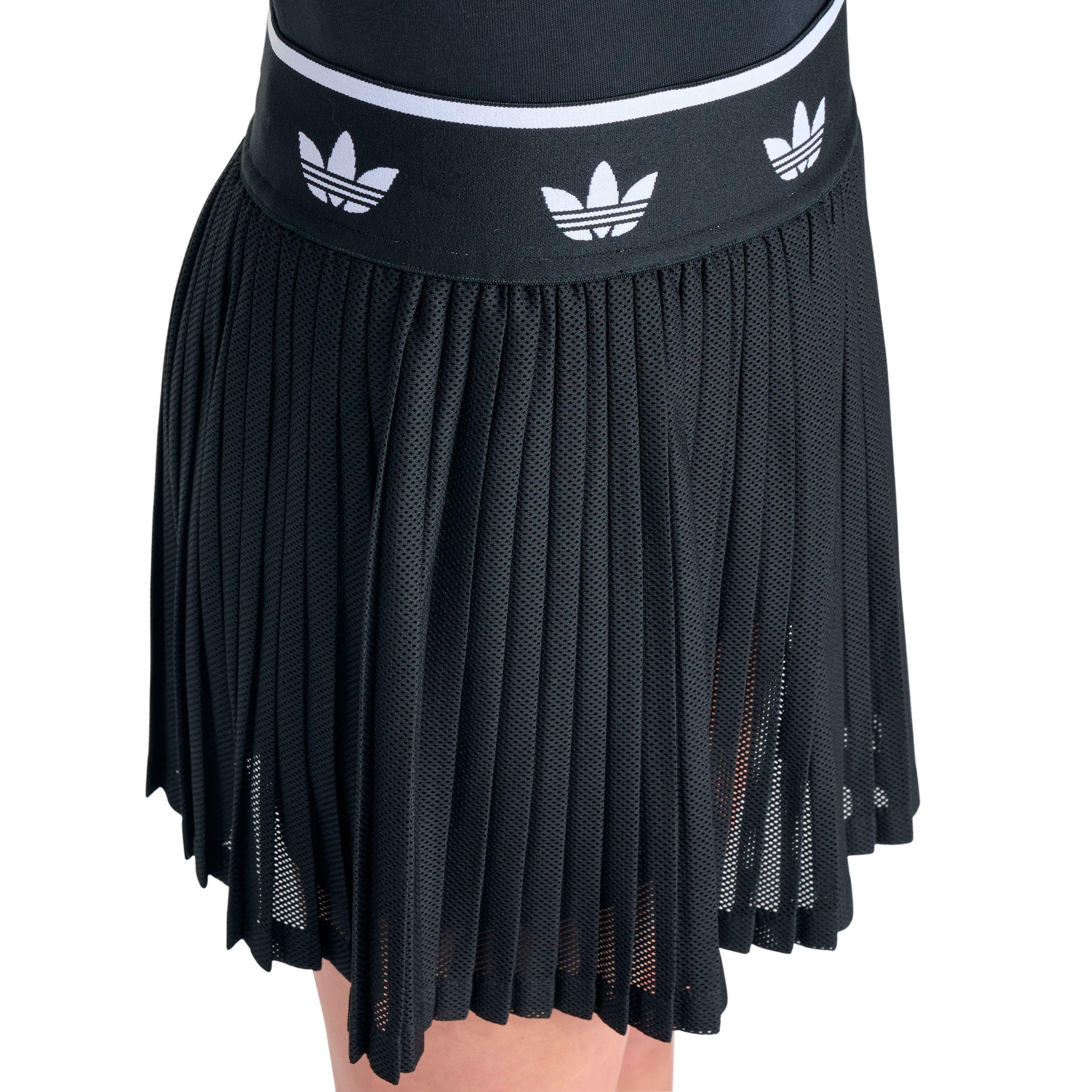 adidas Big Girls' Trefoil Printed Mesh Skort - BLACK