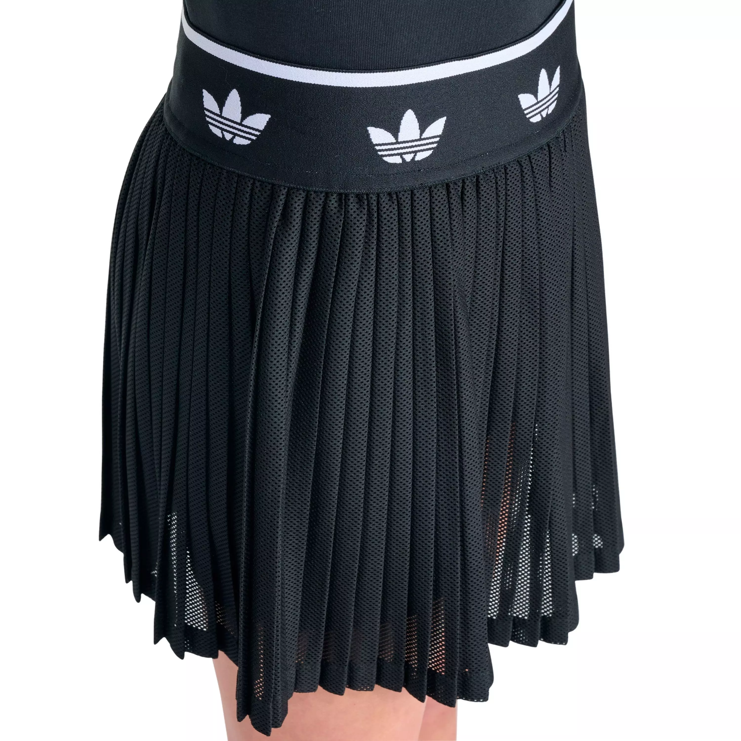 adidas Big Girls' Trefoil Printed Mesh Skort - BLACK