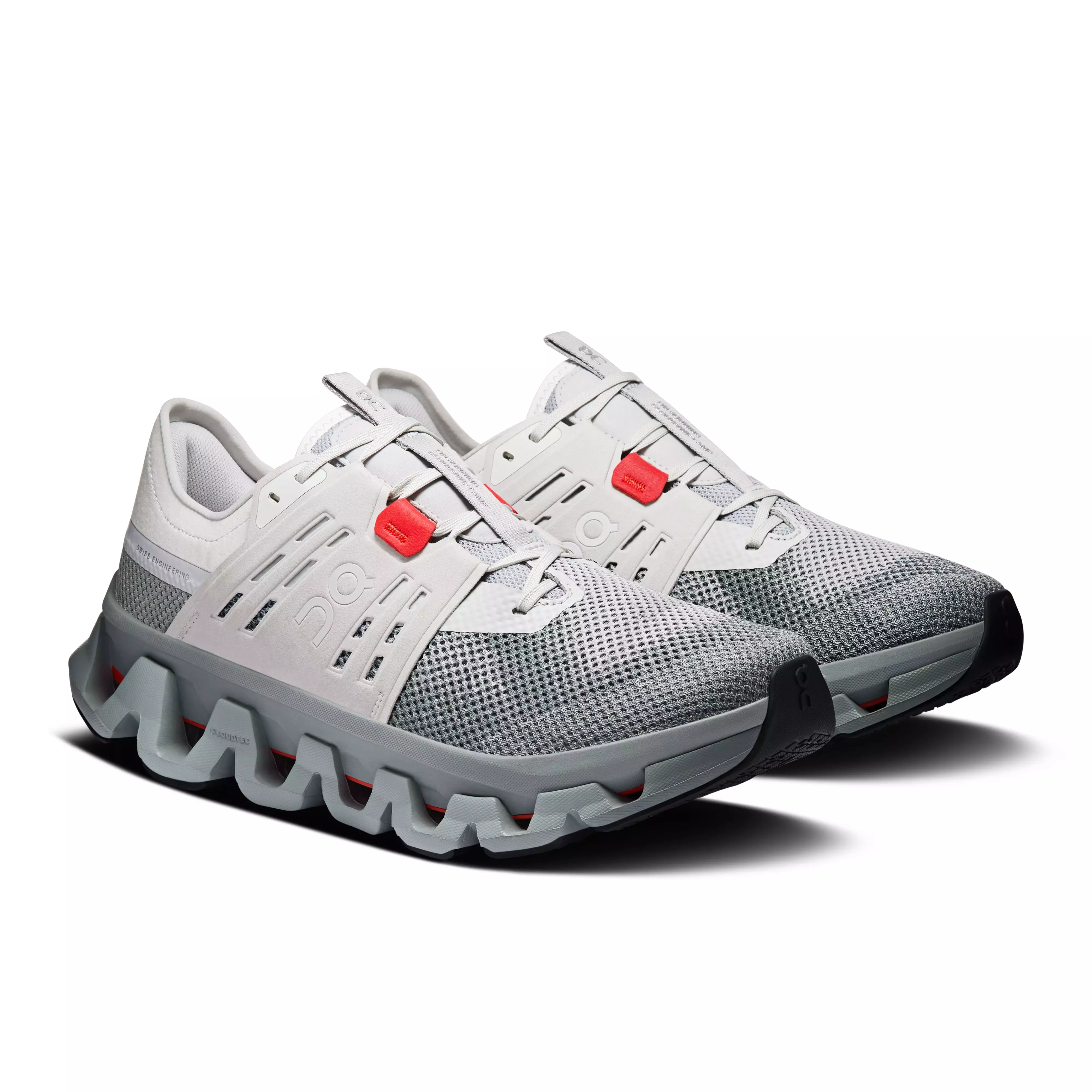 On Cloudswift Amp "Glacier/Apollo" Men's Shoe - GREY/RED